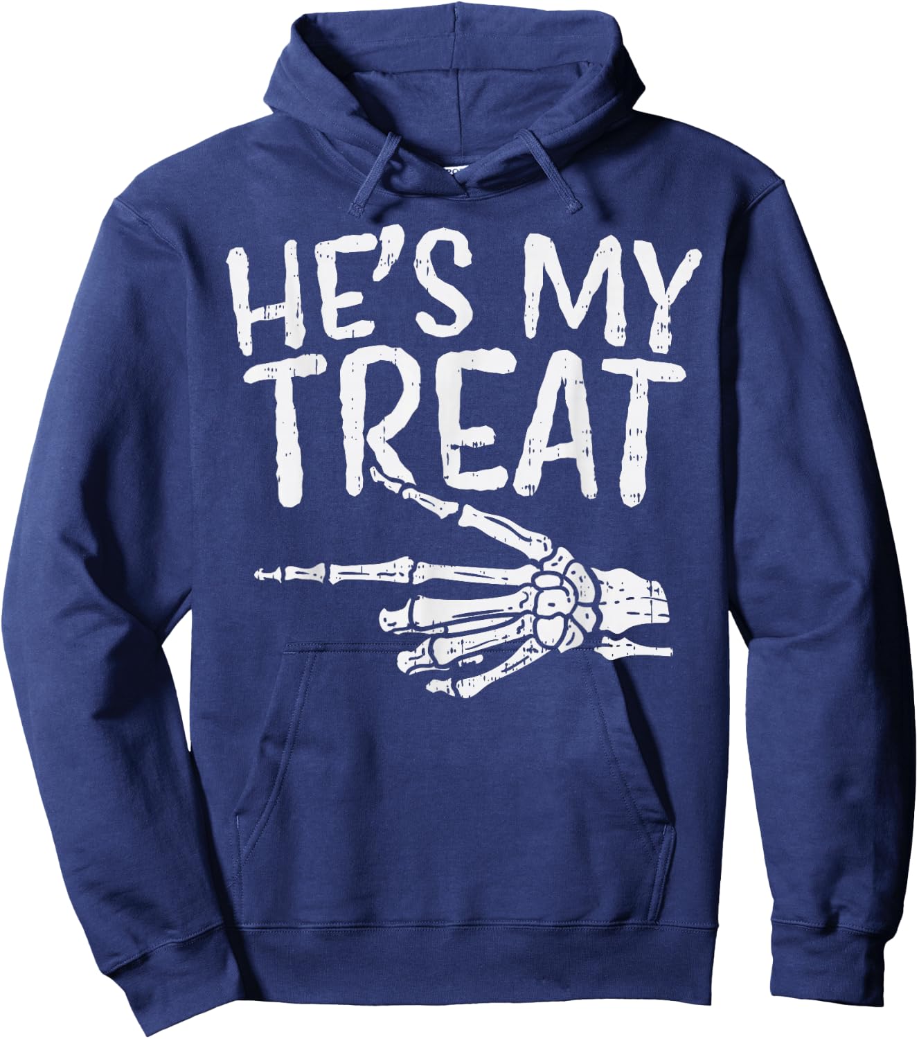 Hes My Treat Skeleton Matching Couple Halloween Costume Hers Hoodie - Hoodie | Navy