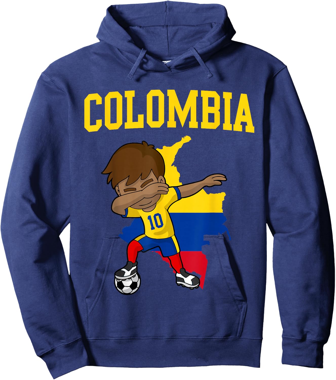 Colombia Soccer Colombian Football Dabbing Hoodie - Hoodie | Navy