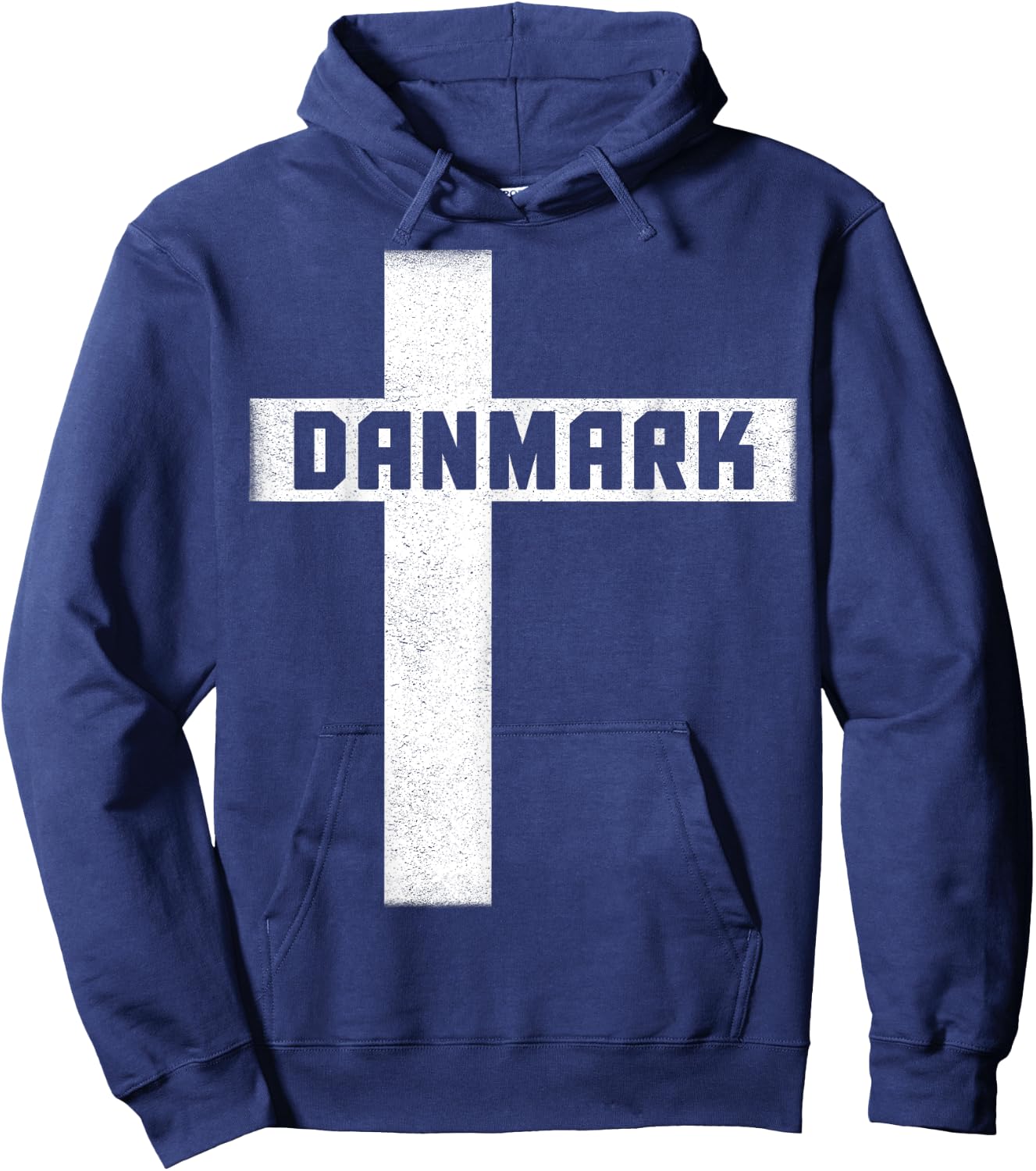 Danmark Flag Cross Design for Danish Pride Denmark Heritage Hoodie - Hoodie | Navy