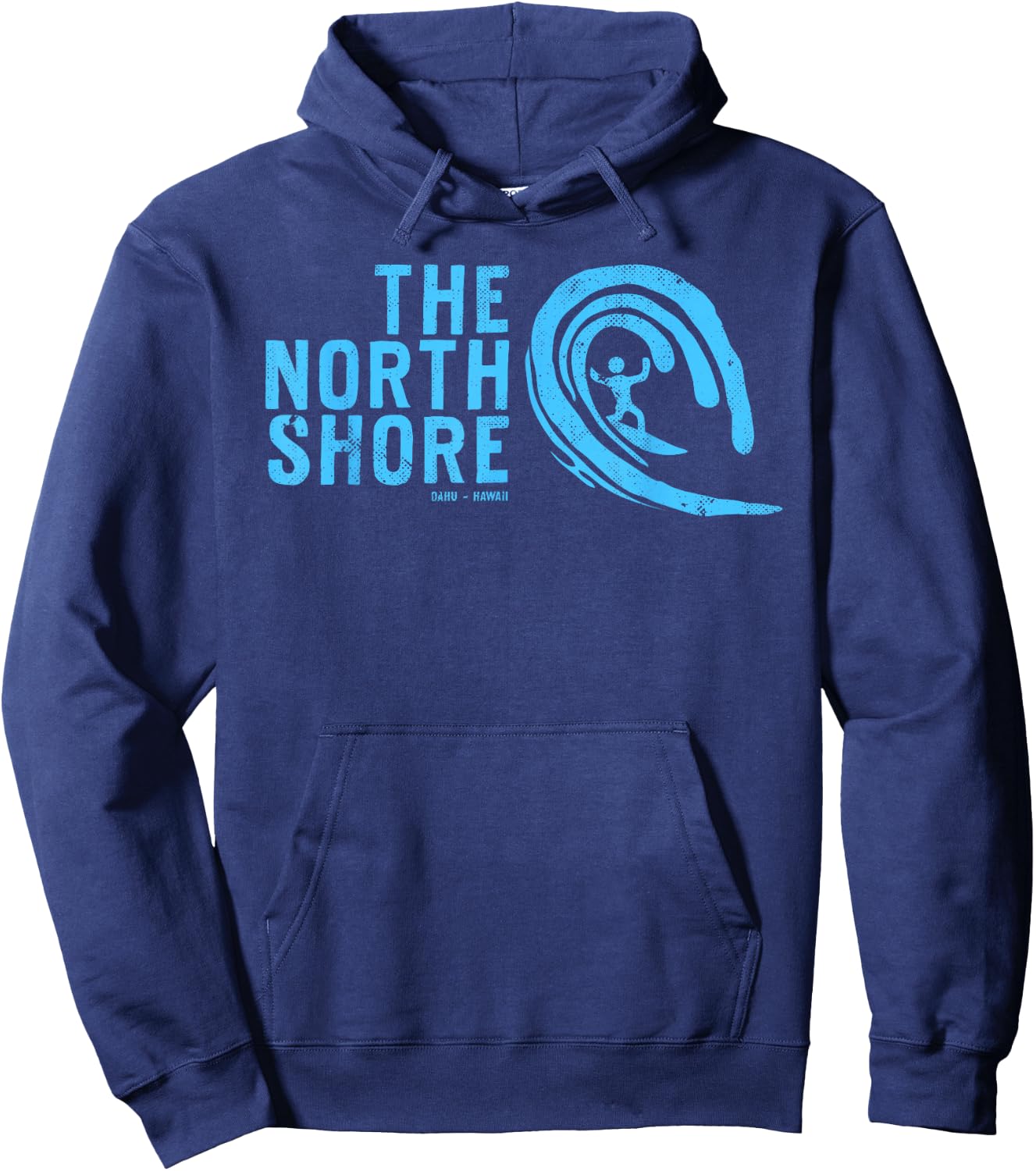 The North Shore Oahu Hawaii, Hawaiian Surf Family Vacation Hoodie - Hoodie | Navy