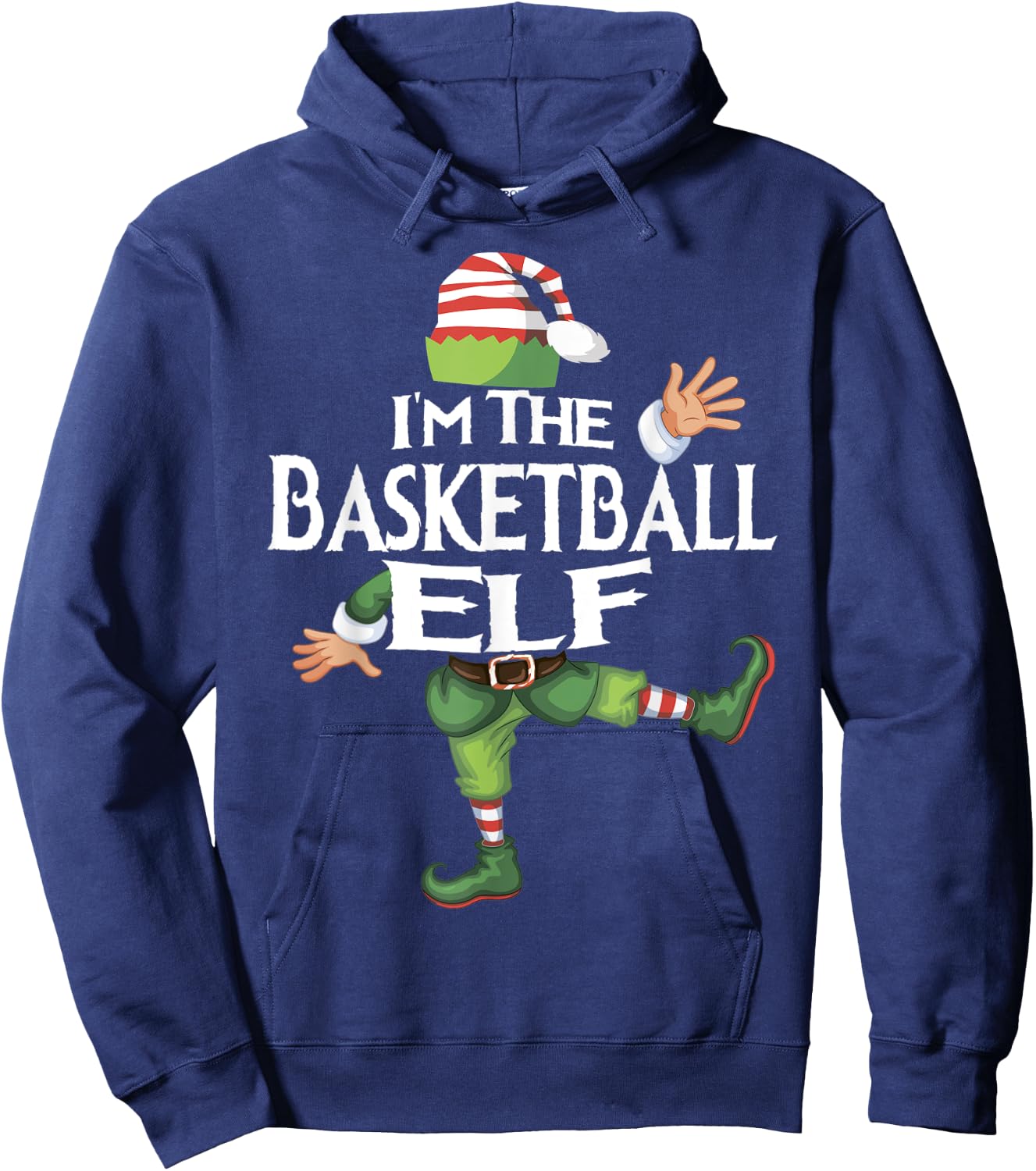 I'm The Basketball Elf Family Matching Christmas Xmas Group Hoodie - Hoodie | Navy