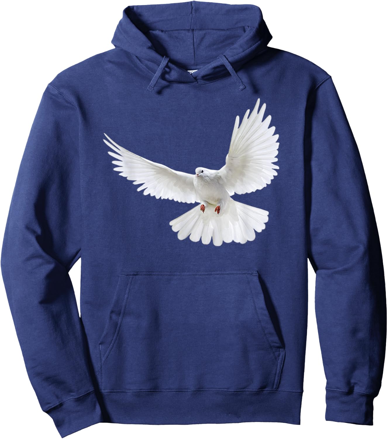 Beautiful Flying Peaceful White Dove Photo Portrait Hoodie - Hoodie | Navy