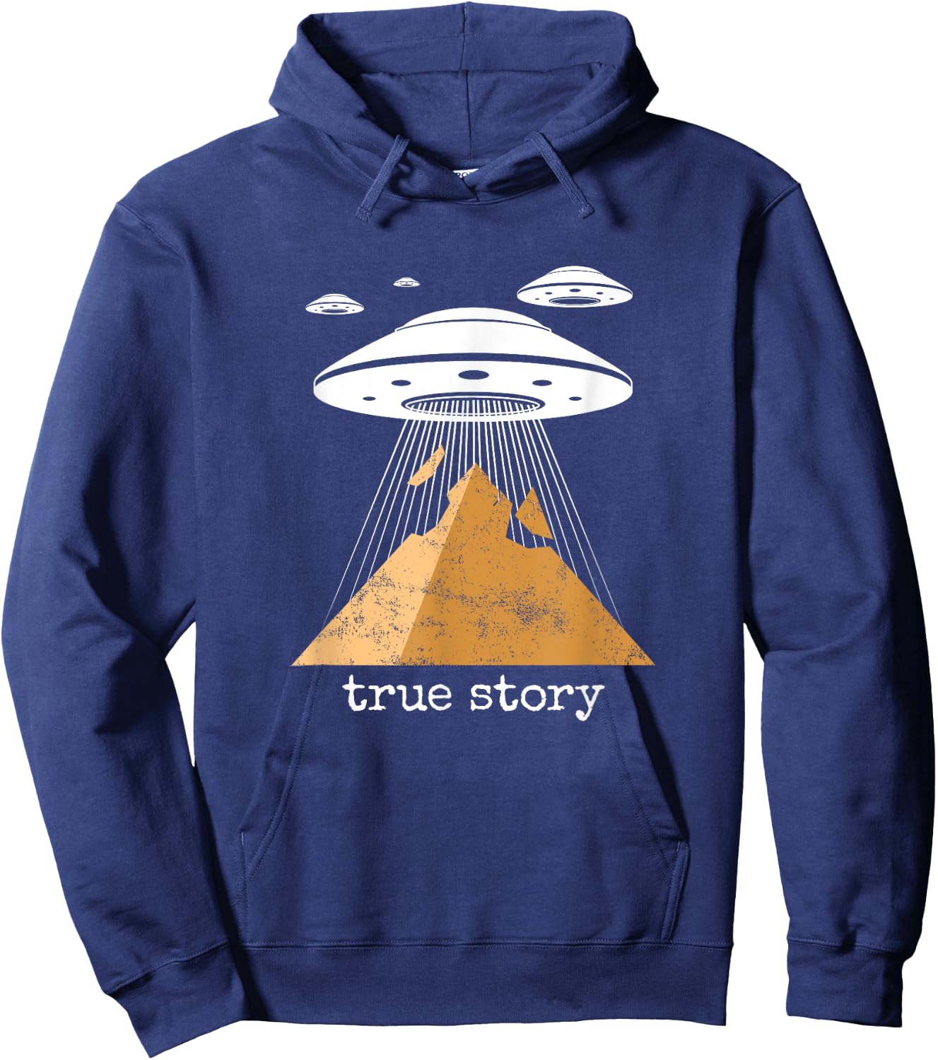 Ancient Alien Theory Novelty Shirt - UFO Conspiracy Hoodie - Hoodie | Navy