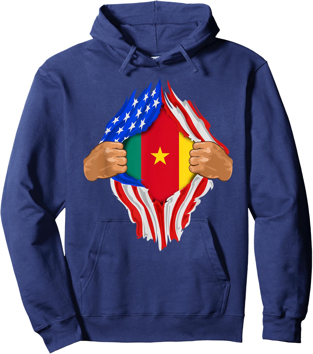 Cameroonian Blood Inside Me | Cameroon Flag Gift Hoodie - Hoodie | Navy