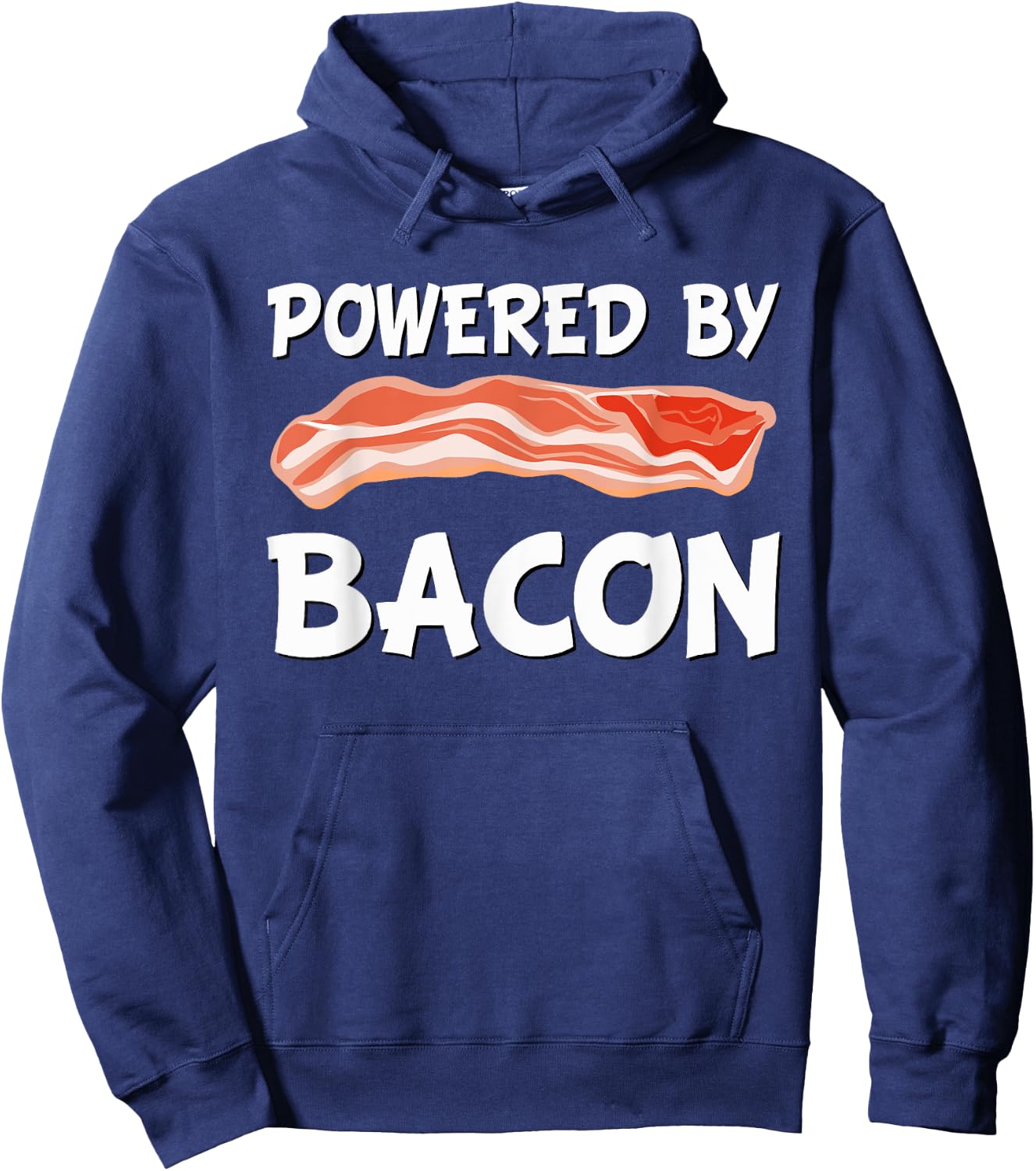 Funny Powered By Bacon - Bacon Lovers - Gift Hoodie - Hoodie | Navy