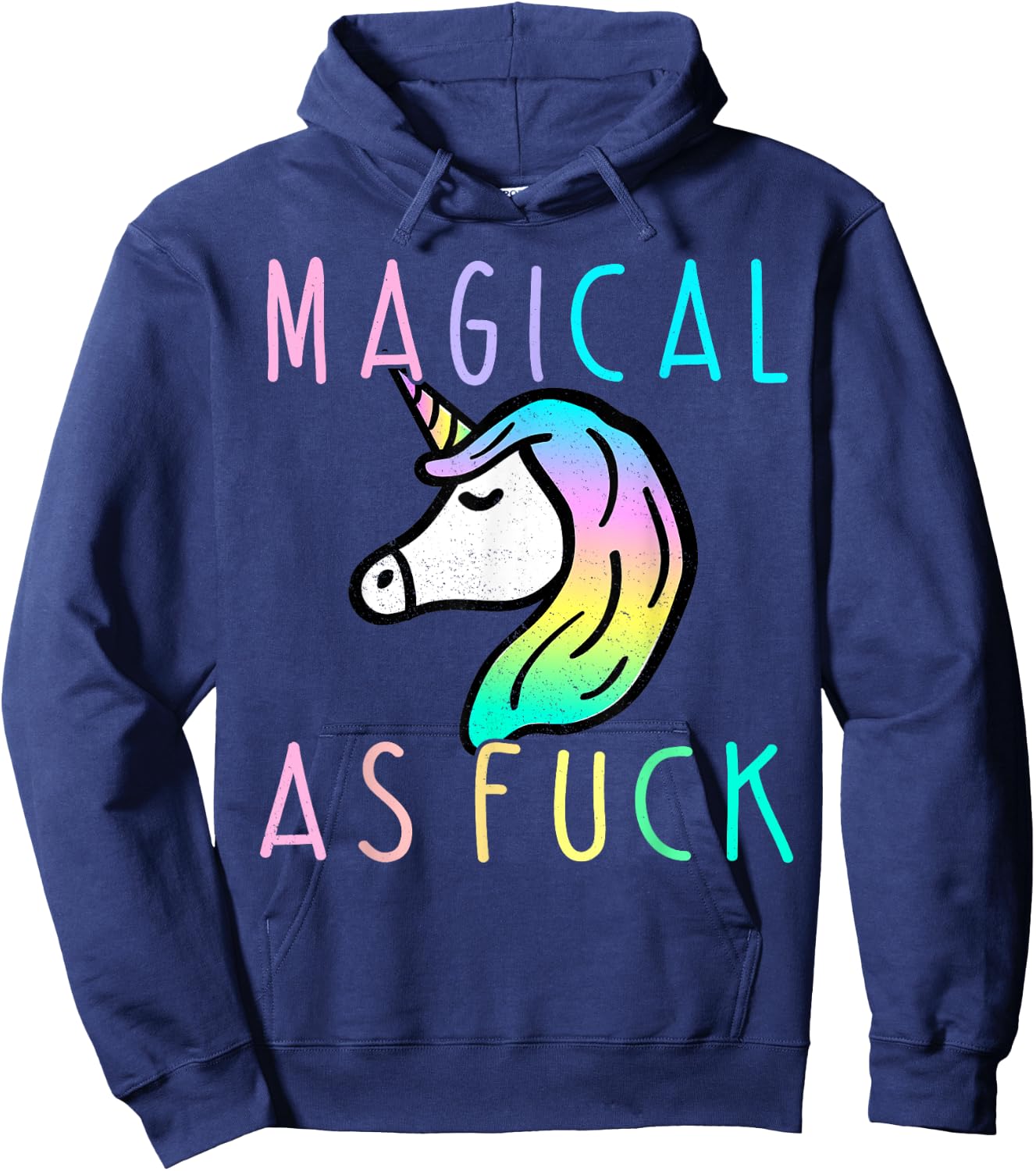 Magical As F Shirt, Magical As Fuck Unicorn Hoodie - Hoodie | Navy