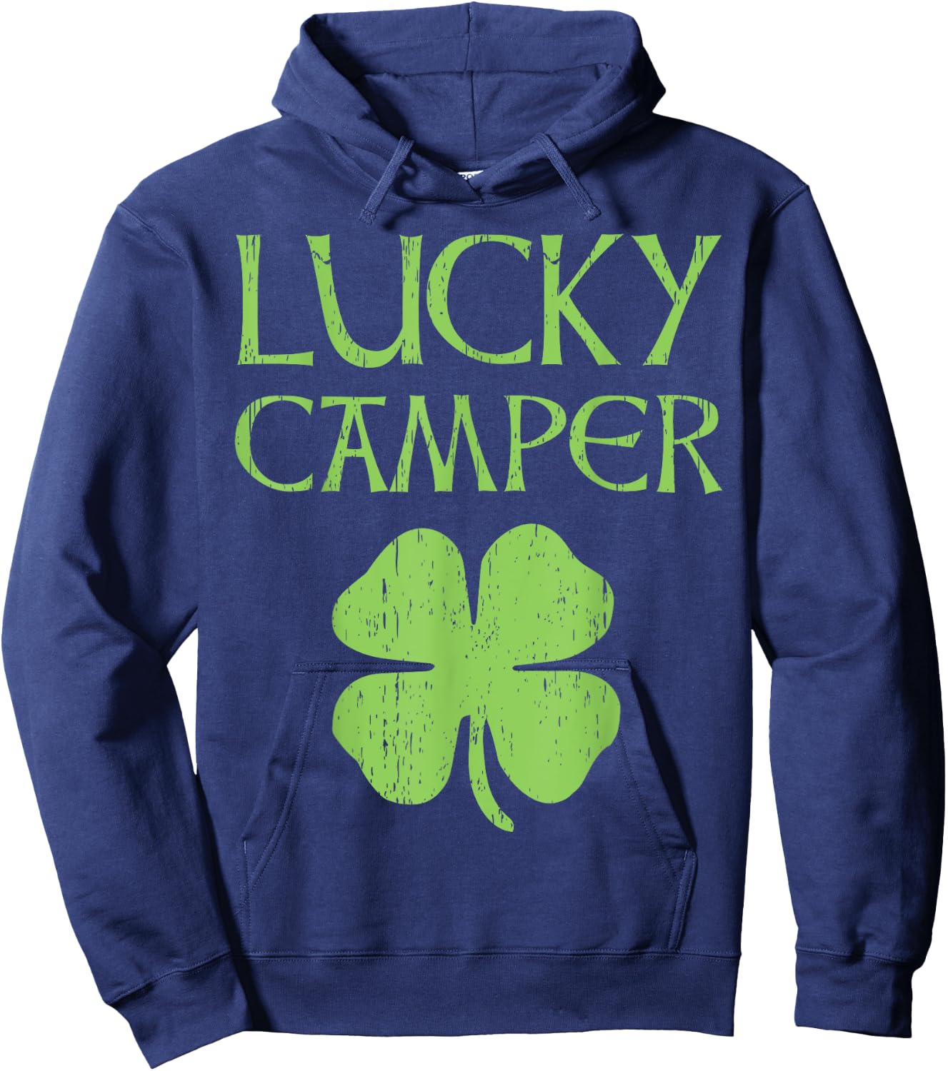 Camping St. Patrick's Day Irish For Lucky Campers Hoodie - Hoodie | Navy