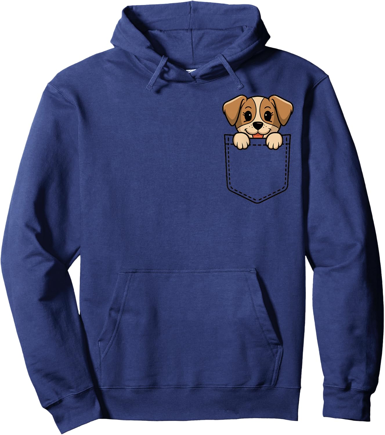 Boys Girls Toddler Cute Zoo Animal Adorable Puppy in Pocket Hoodie - Hoodie | Navy