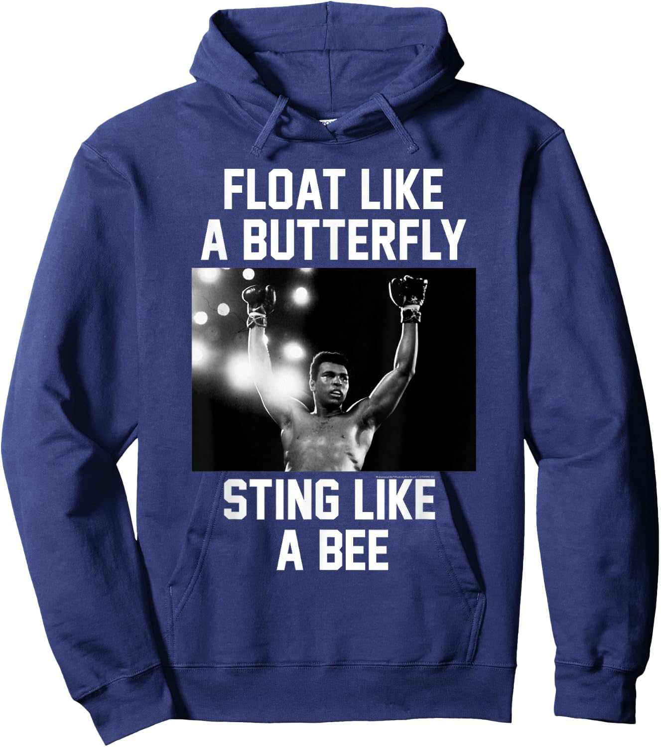 Muhammad Ali Float Like a Butterfly Small Hoodie - Hoodie | Navy