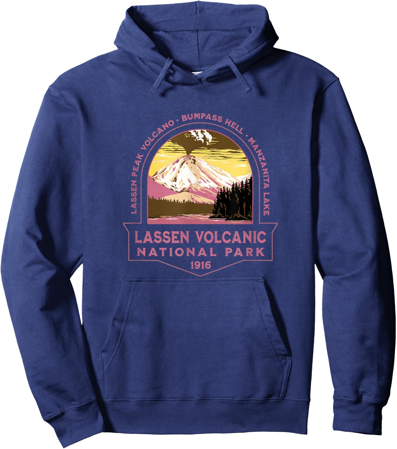 Lassen Volcanic National Park California Vacation Souvenir Hoodie - Hoodie | Navy