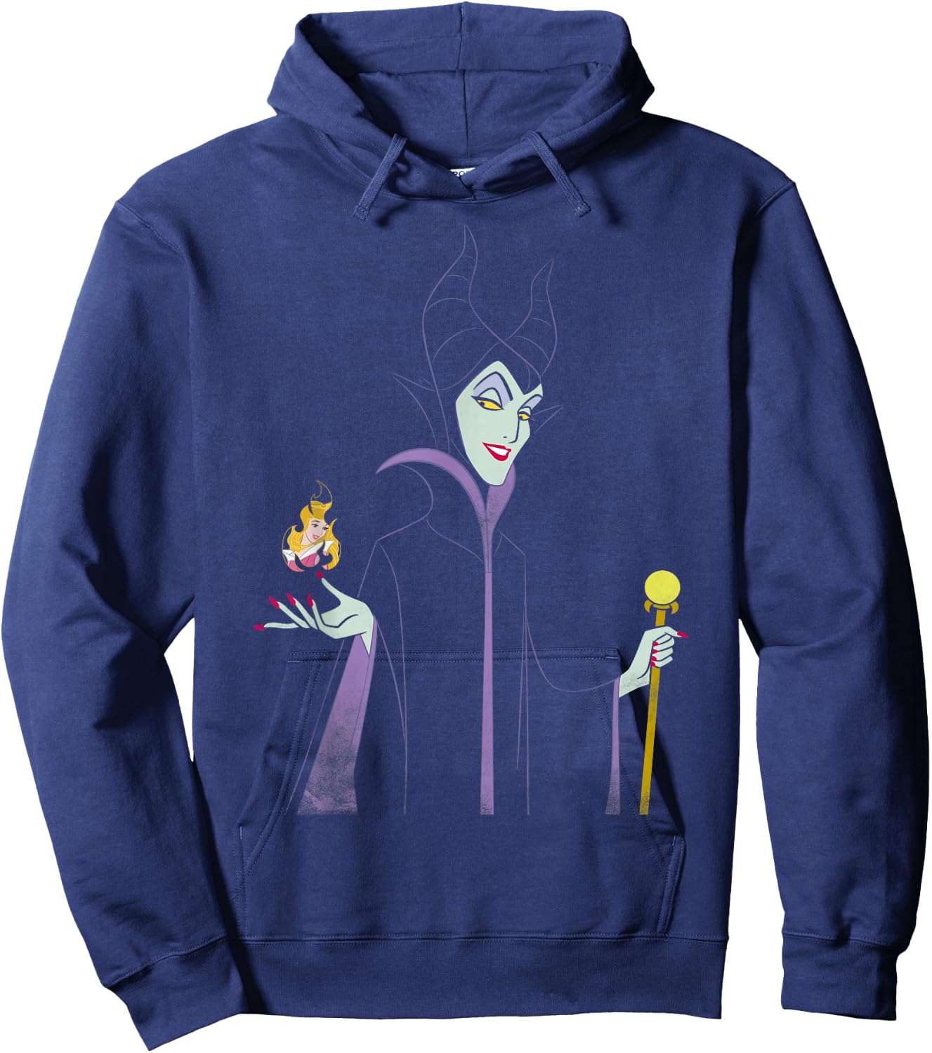 Disney Sleeping Beauty Maleficent Outline Flame Hoodie - Hoodie | Navy