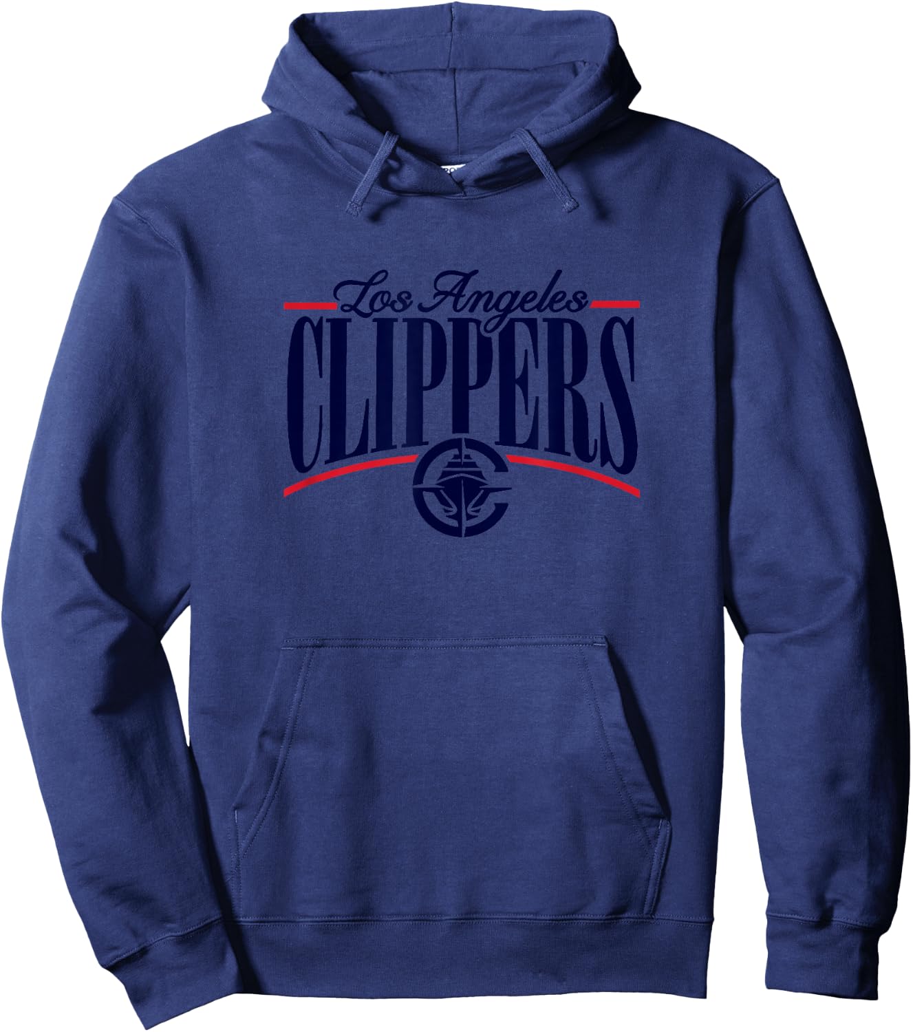 NBA - Los Angeles Clippers Logo Arch Red Blue and White Hoodie - Hoodie | Navy