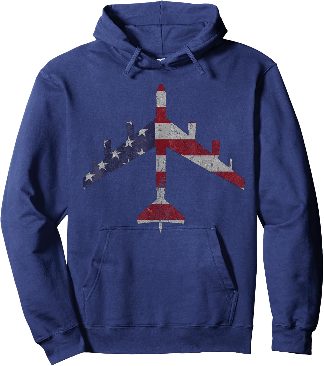 B-52 Stratofortress Silhouette American Flag Women Kids Men Hoodie - Hoodie | Navy