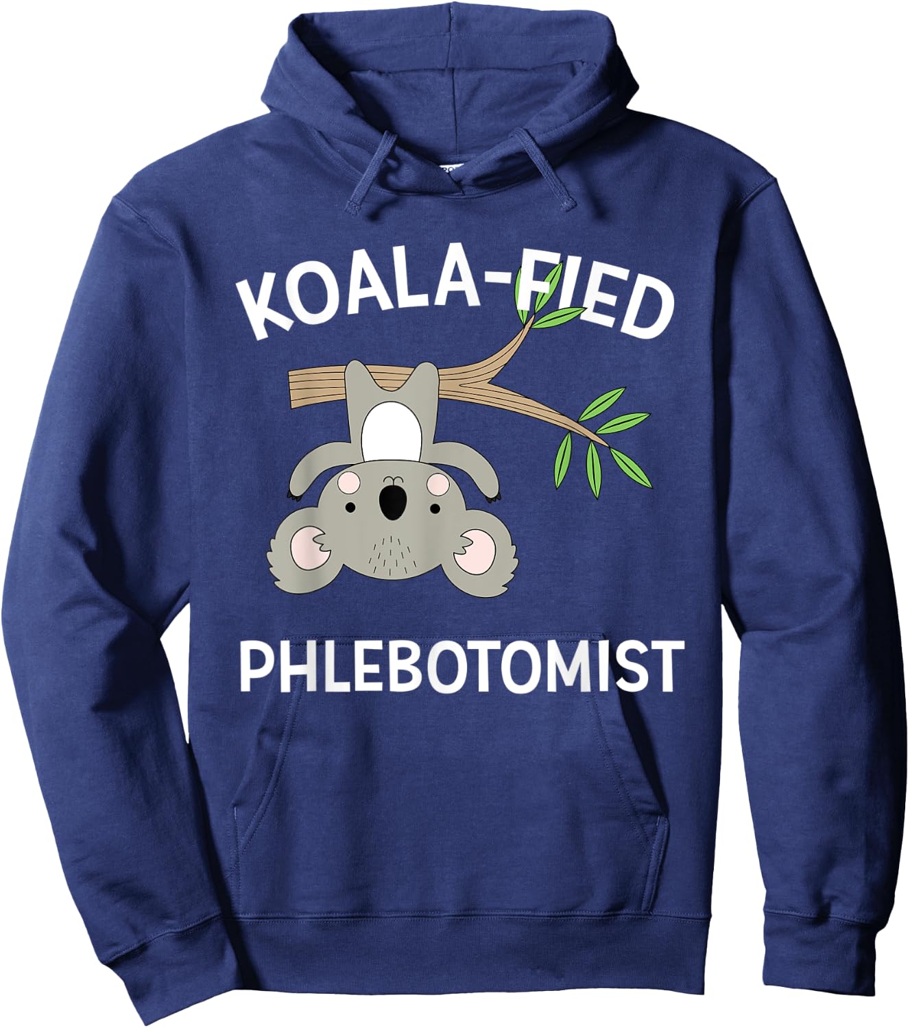 Cute Koala Phlebotomist Funny Pun Medical Gift Hoodie - Hoodie | Navy