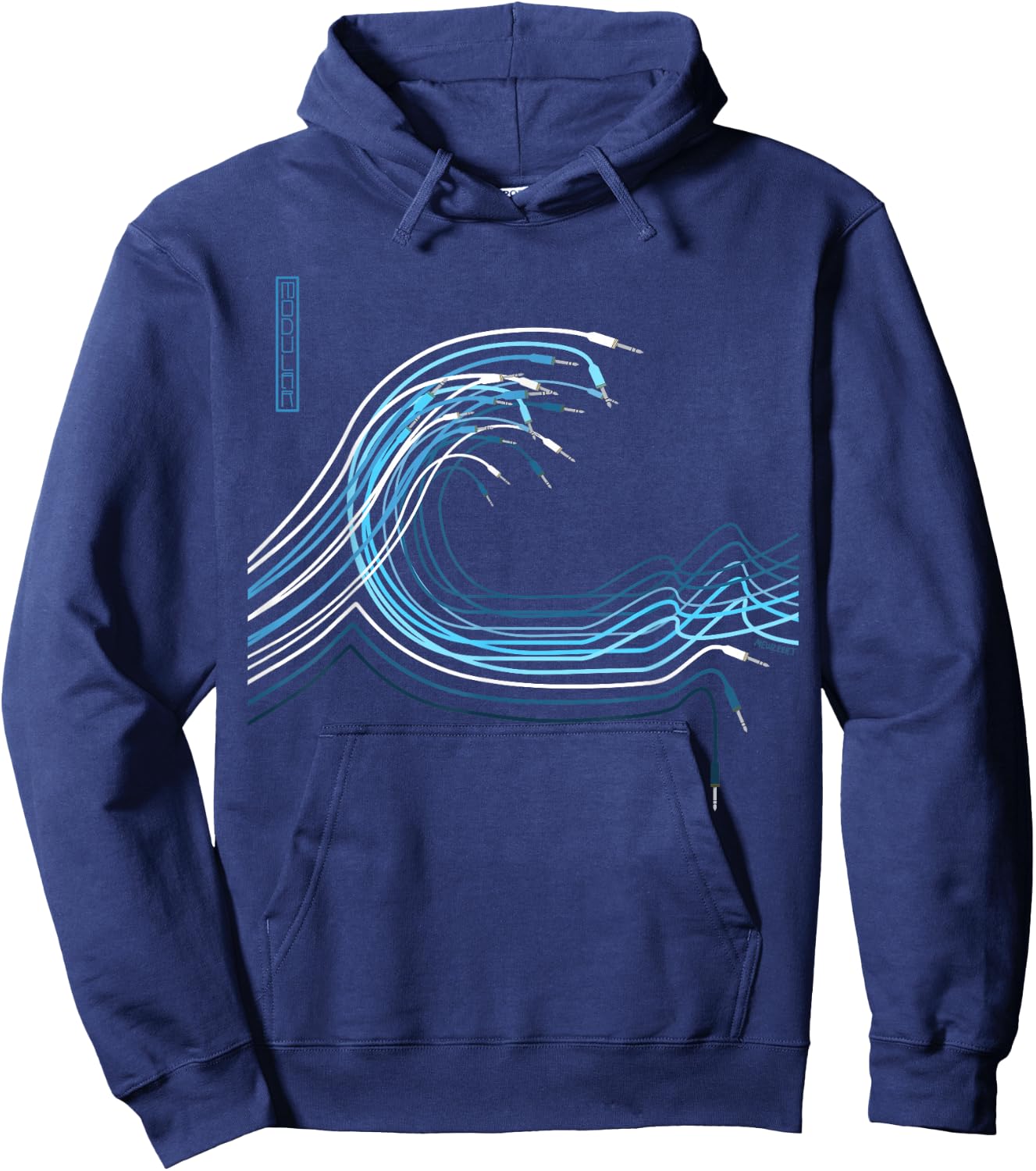 Great Wave for Electronic Musician and Synthesizer Player Hoodie - Hoodie | Navy