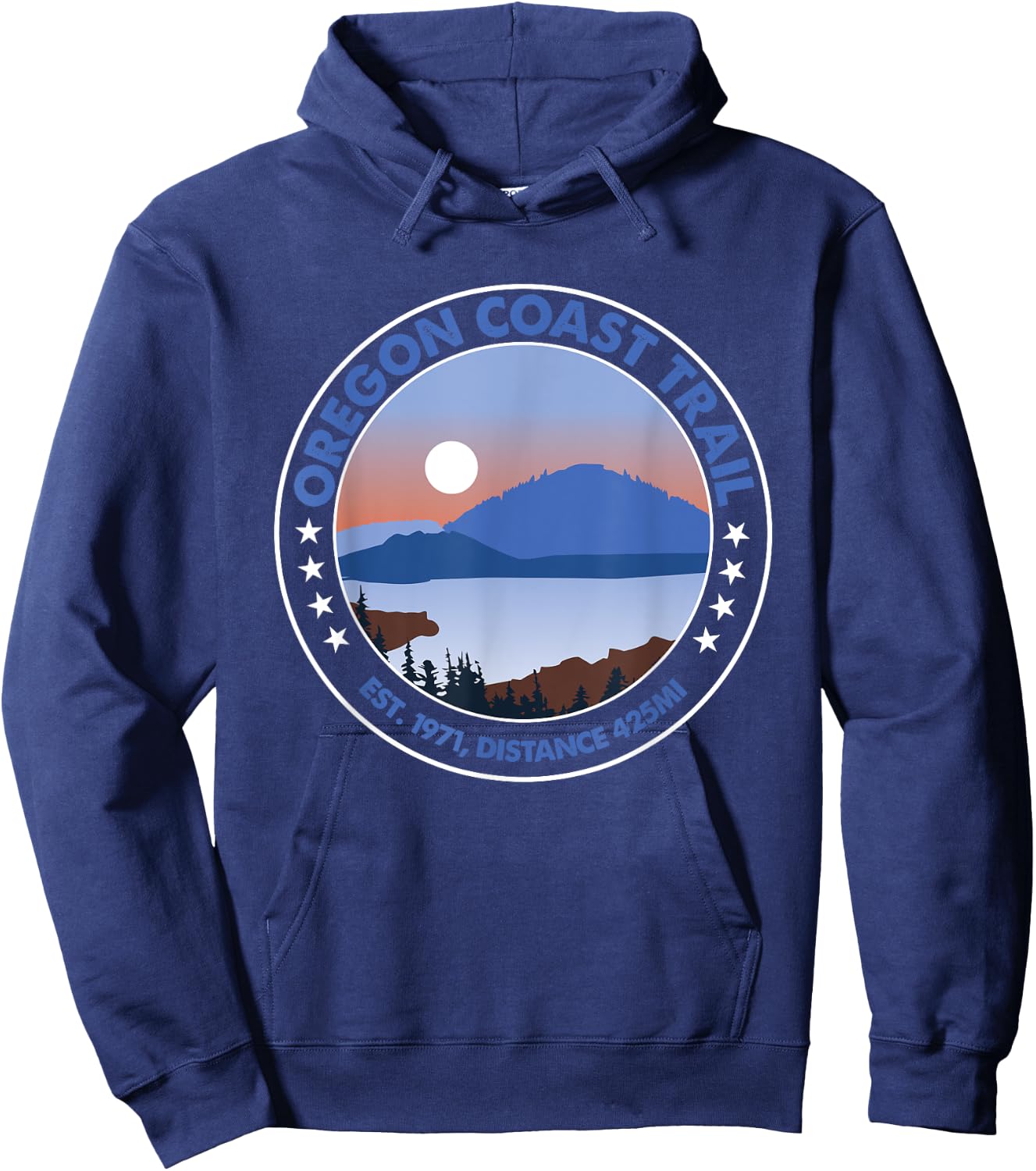 Oregon Coast Trial - American Long-Distance Trail Hoodie - Hoodie | Navy