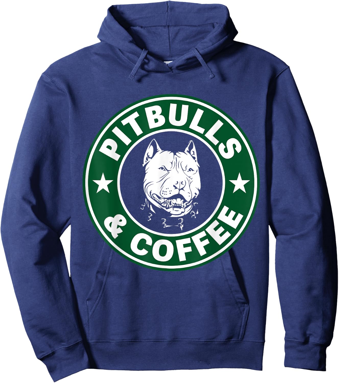 Pitbull and Coffee Shirt Hoodie - Hoodie | Navy