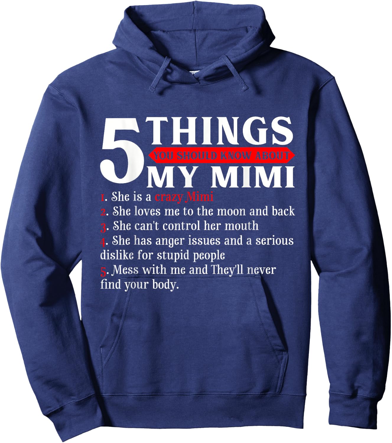 5 Things You Should Know About My Mimi Mother's Day Hoodie - Hoodie | Navy