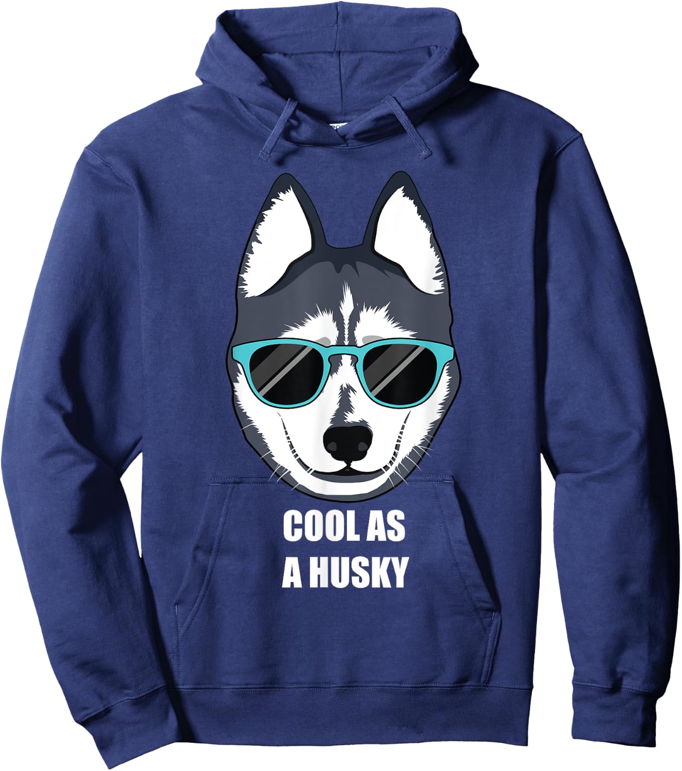 Malamute Cool as a Siberian Husky Shirt with Sunglasses Hoodie - Hoodie | Navy