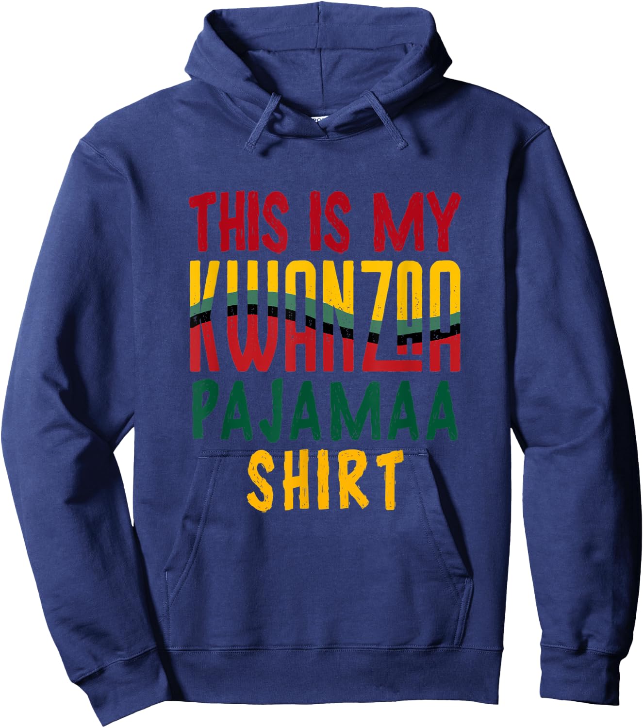 Kwanzaa Pajamas For African American Men Women Kids Hoodie - Hoodie | Navy