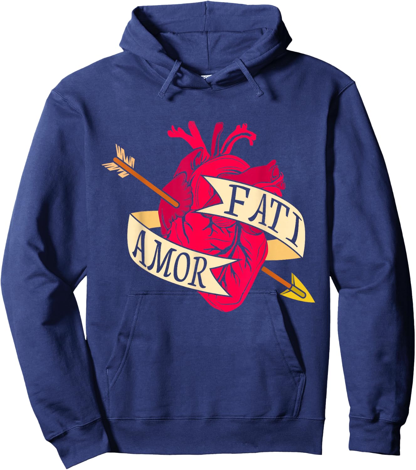 Stoicism Philosophy Shirts - Amor Fati Hoodie - Hoodie | Navy