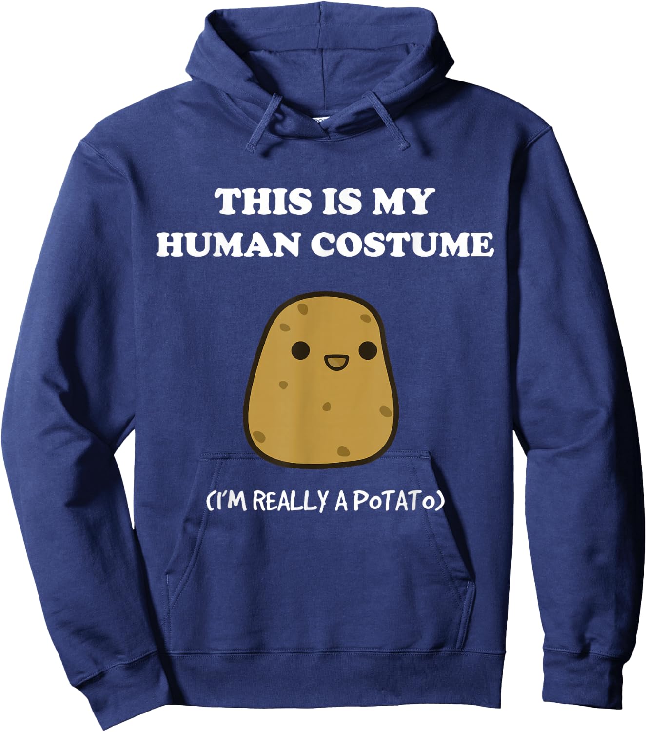 Funny Potato Humour This is My Human Costume Halloween Potato Hoodie - Hoodie | Navy