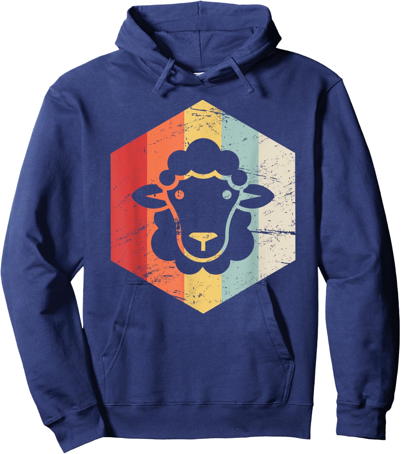 Retro Sheep Hoodie - Hoodie | Navy