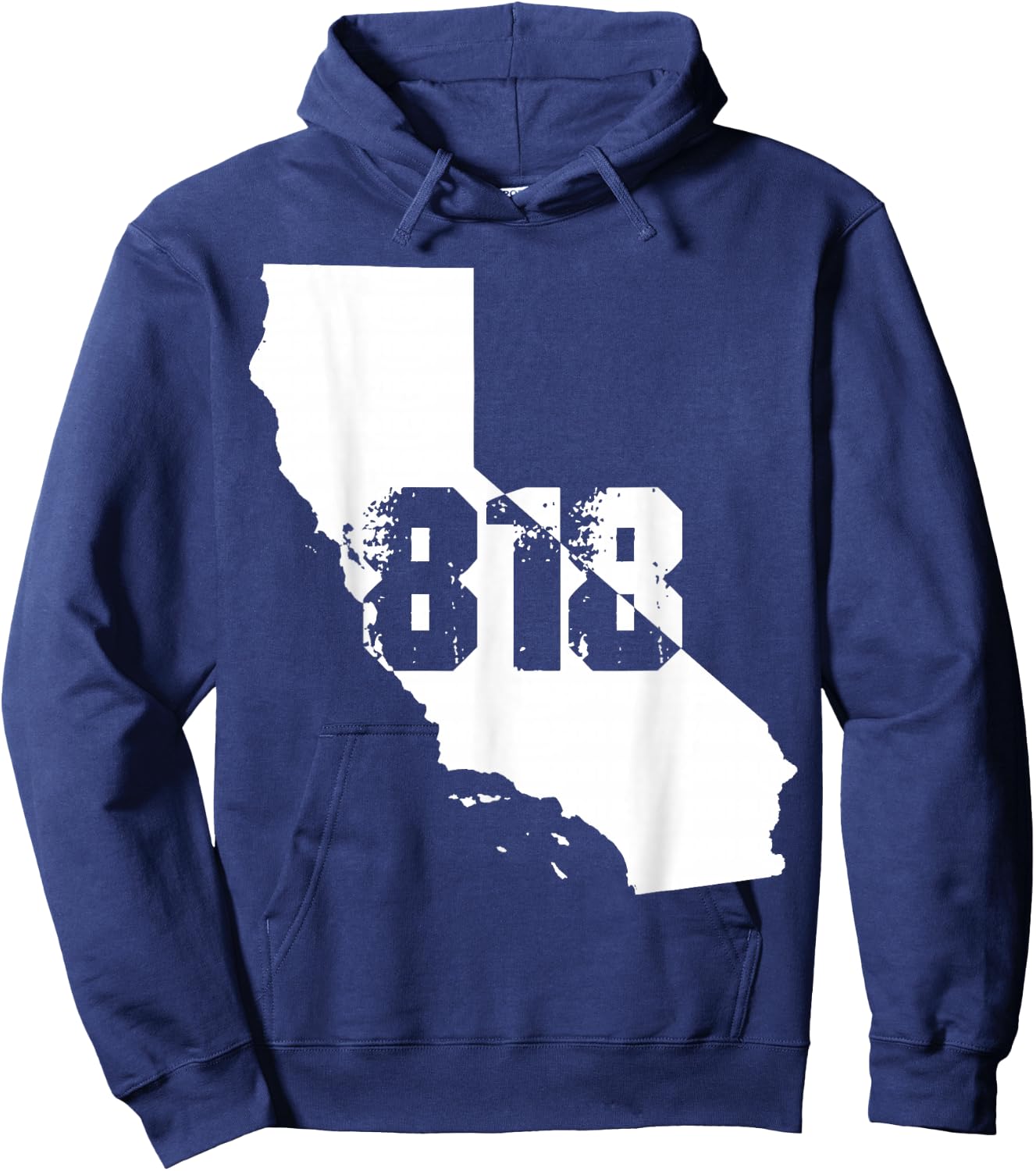 818 Strong: Los Angeles, California Area Code Number Hoodie - Hoodie | Navy