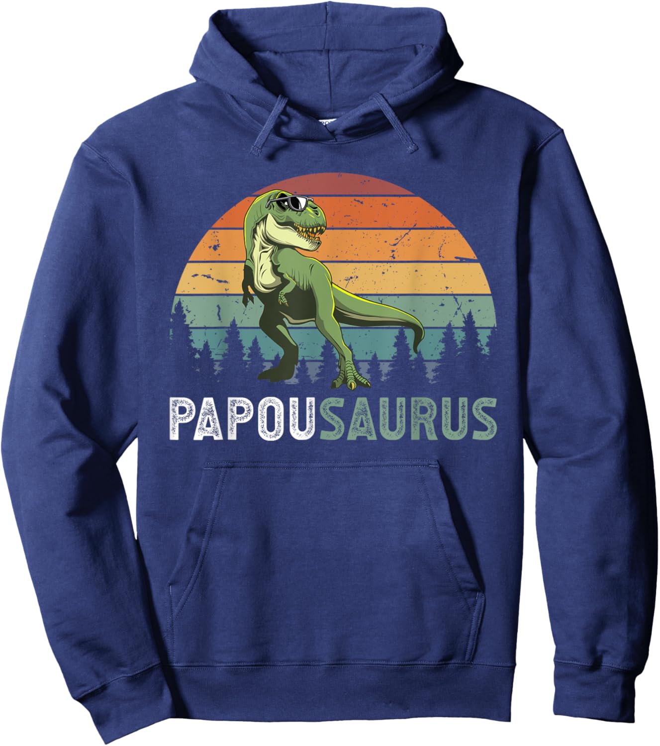 Papousaurus Papou Grandpa Papou Grandfather Hoodie - Hoodie | Navy