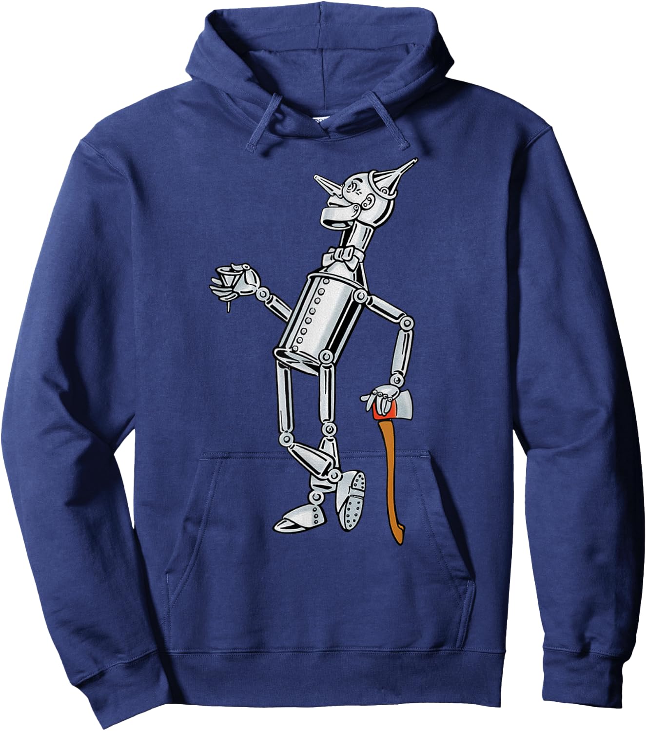 OZ Tin Man Shirt Art-Retro The Wizard of OZ Vintage Tin Man Hoodie - Hoodie | Navy