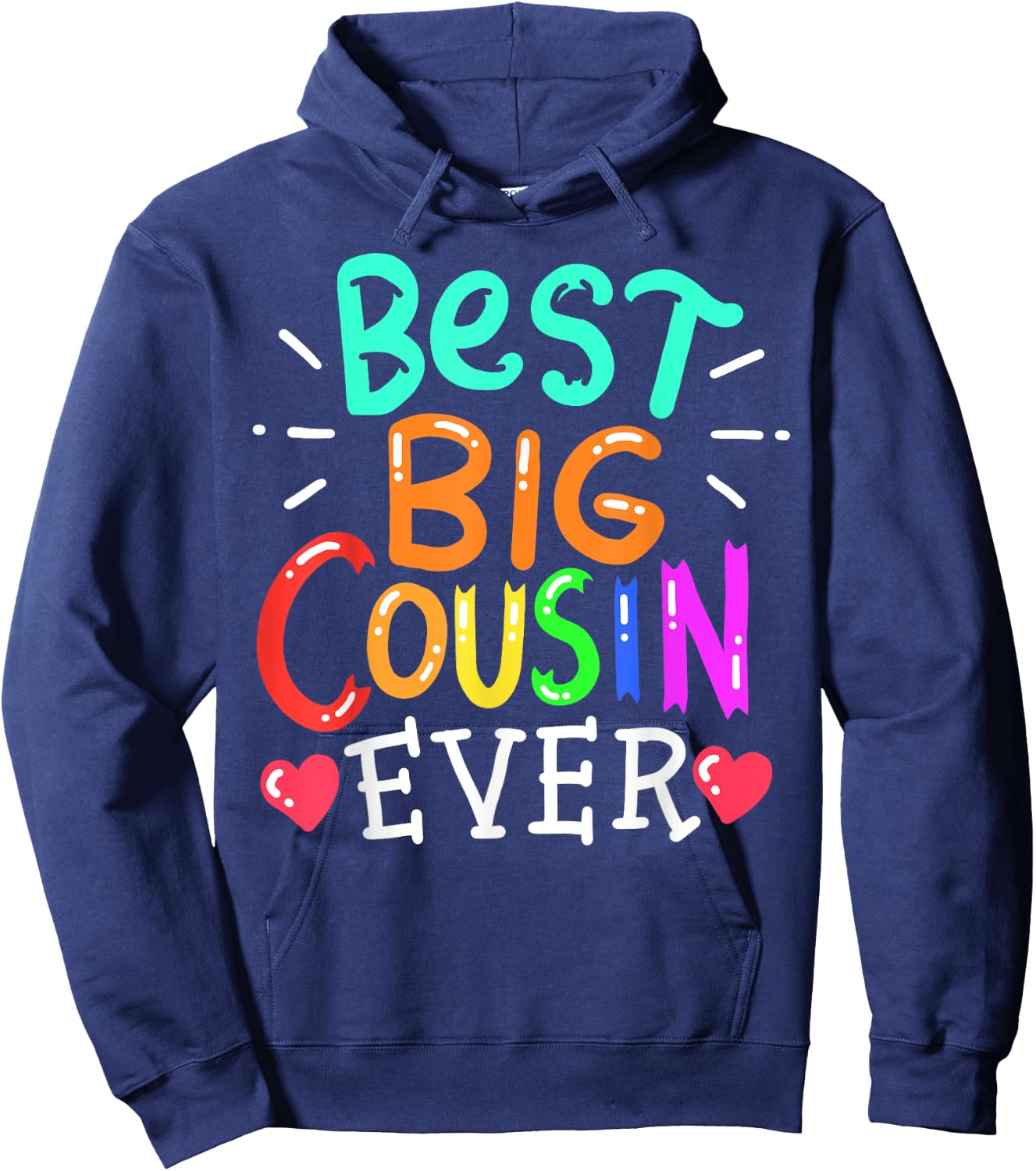 Best Big Cousin Family Cute Gift Hoodie - Hoodie | Navy