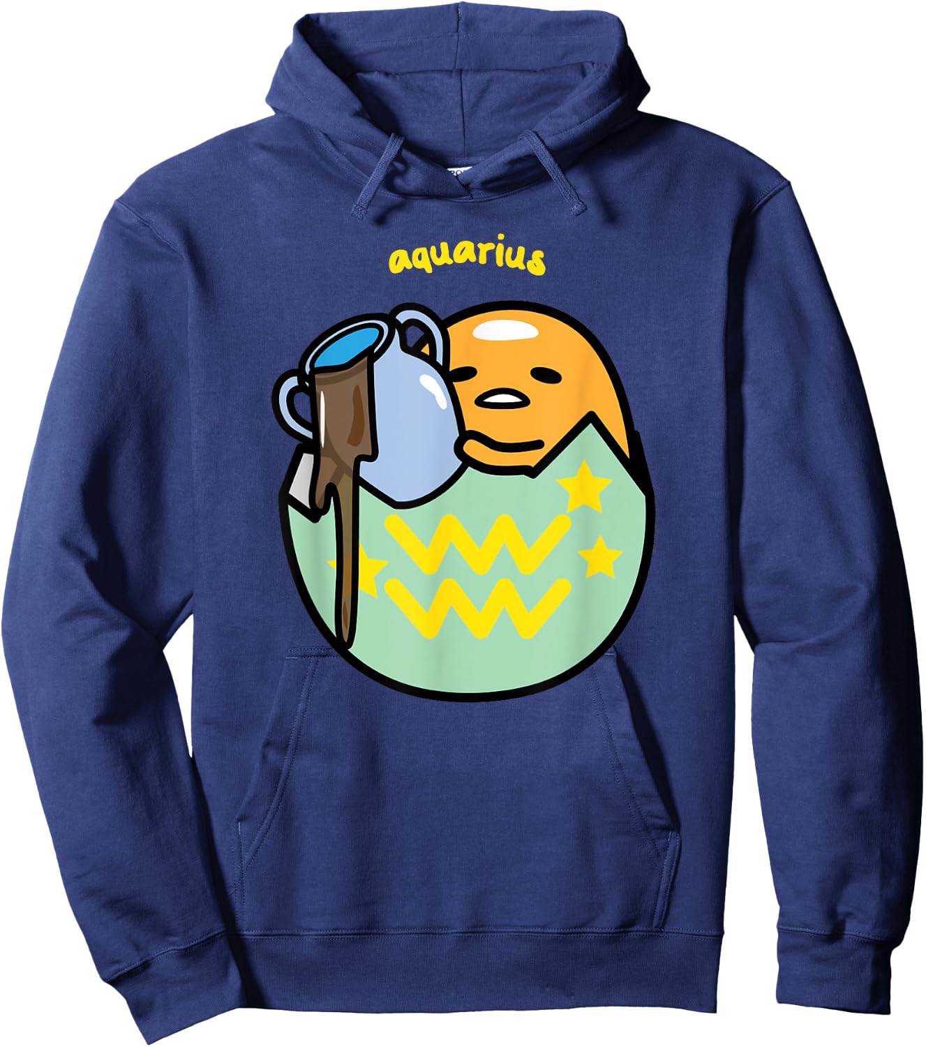 Gudetama Zodiac Aquarius Shirt Hoodie - Hoodie | Navy