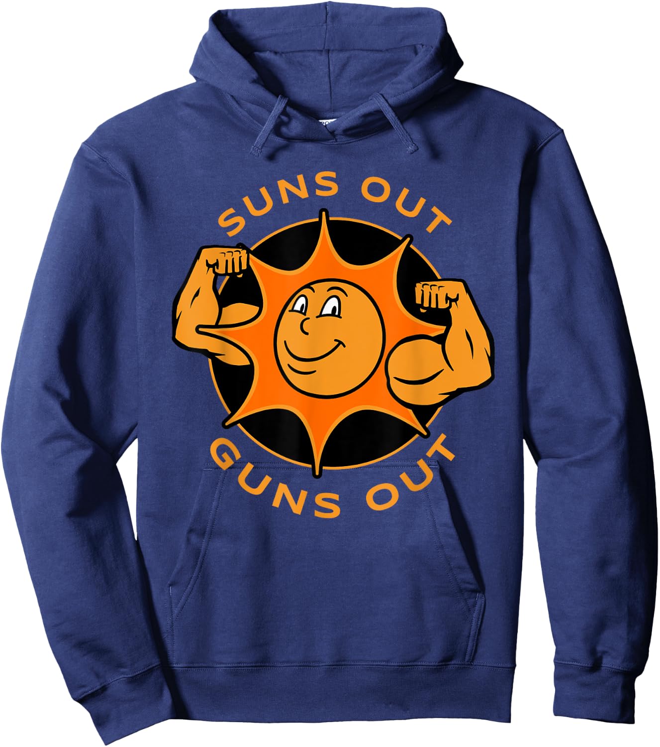 Funny Suns Out Guns Out Summer Gift Bodybuilders Hoodie - Hoodie | Navy