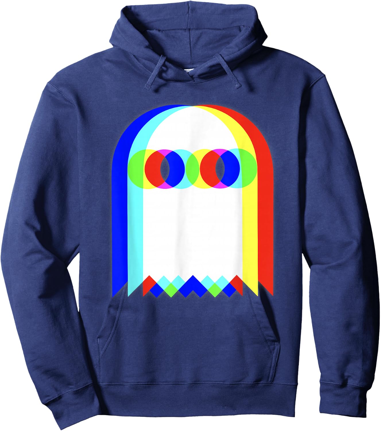 Threadrock Vaporwave Psychedelic Ghost Retro Halloween Techno EDM Adults Kids Hoodie - Hoodie | Navy