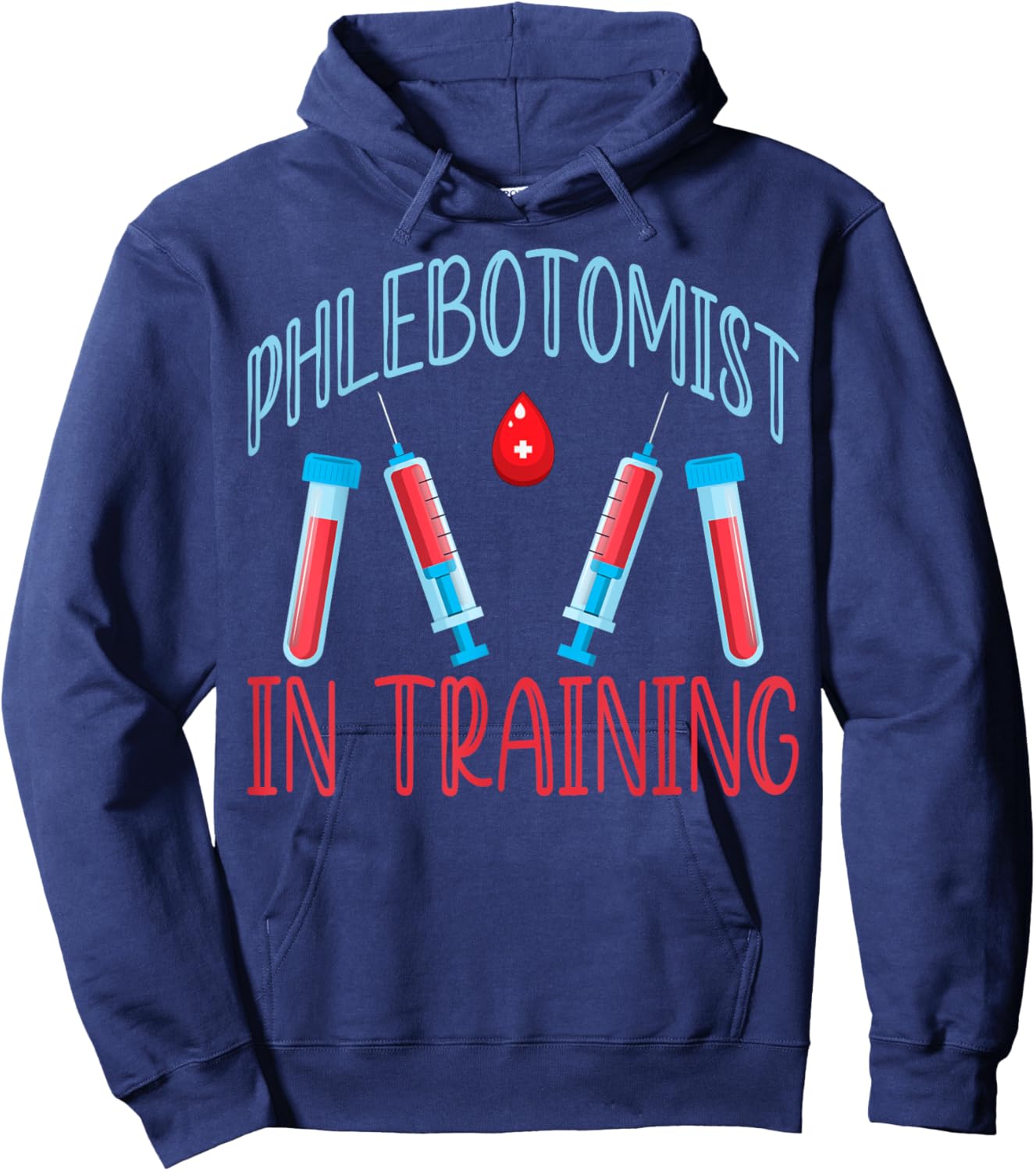 Phlebotomist in Training Phleb Nursing Students Clinical Hoodie - Hoodie | Navy