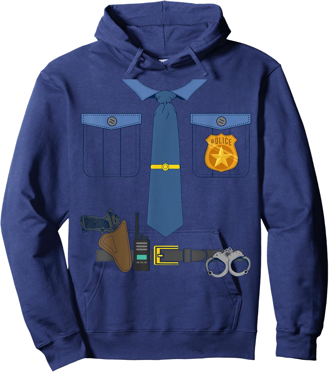 Halloween Kids Dress Up Police Shirt Officer COP Costume Hoodie - Hoodie | Navy