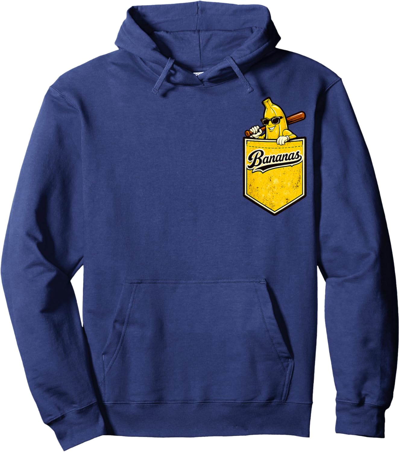 Funny Banana Pocket Fruit Men Women Boys Girls Kids Hoodie - Hoodie | Navy