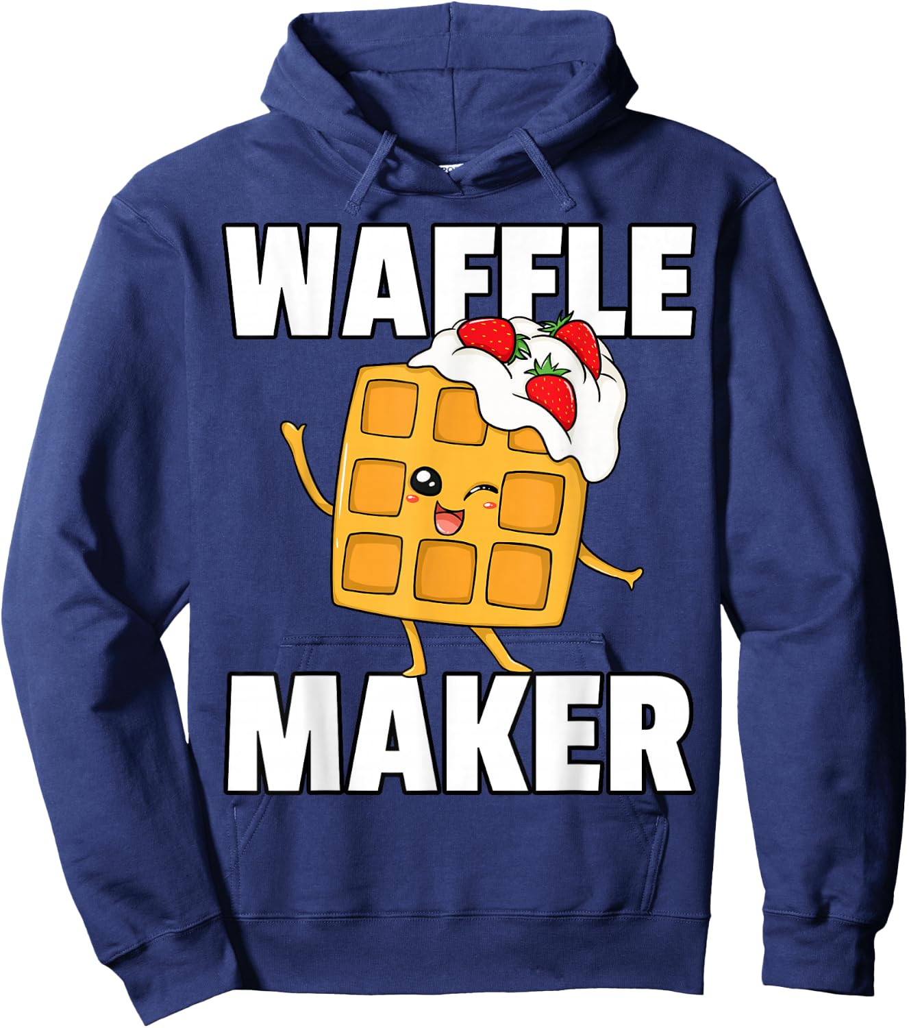Waffle World's Best Waffle Maker Cute Lovers Syrup Hoodie - Hoodie | Navy
