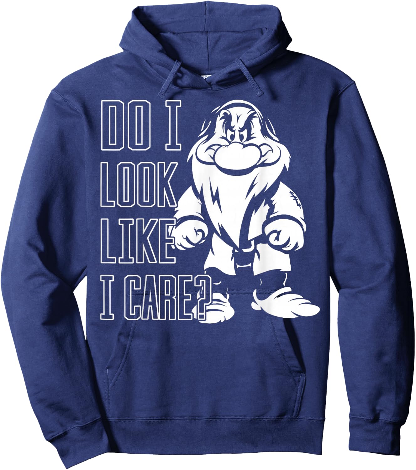 Disney Snow White Grumpy Do I Look Like I Care Hoodie - Hoodie | Navy