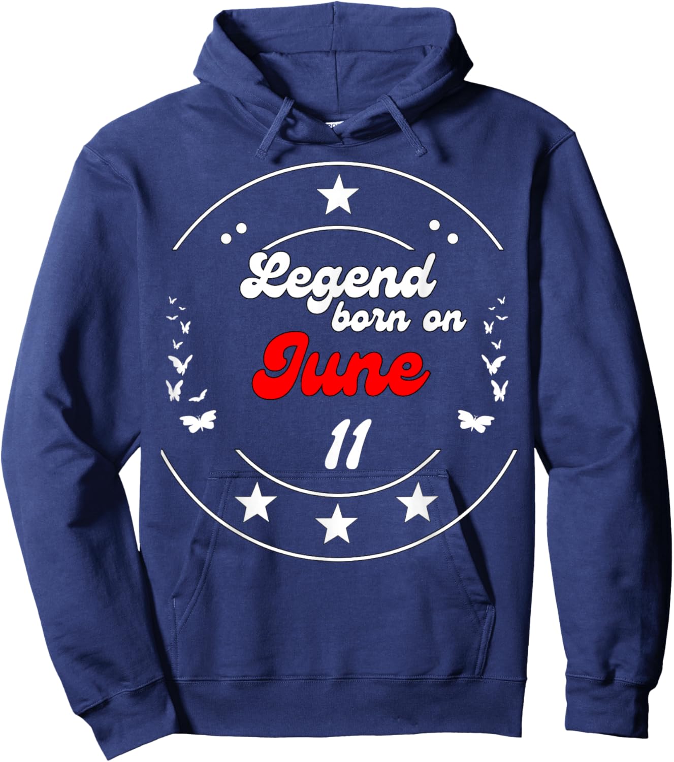 June 11 Birthday Legend Man Boy Since June 11th Hoodie - Hoodie | Navy