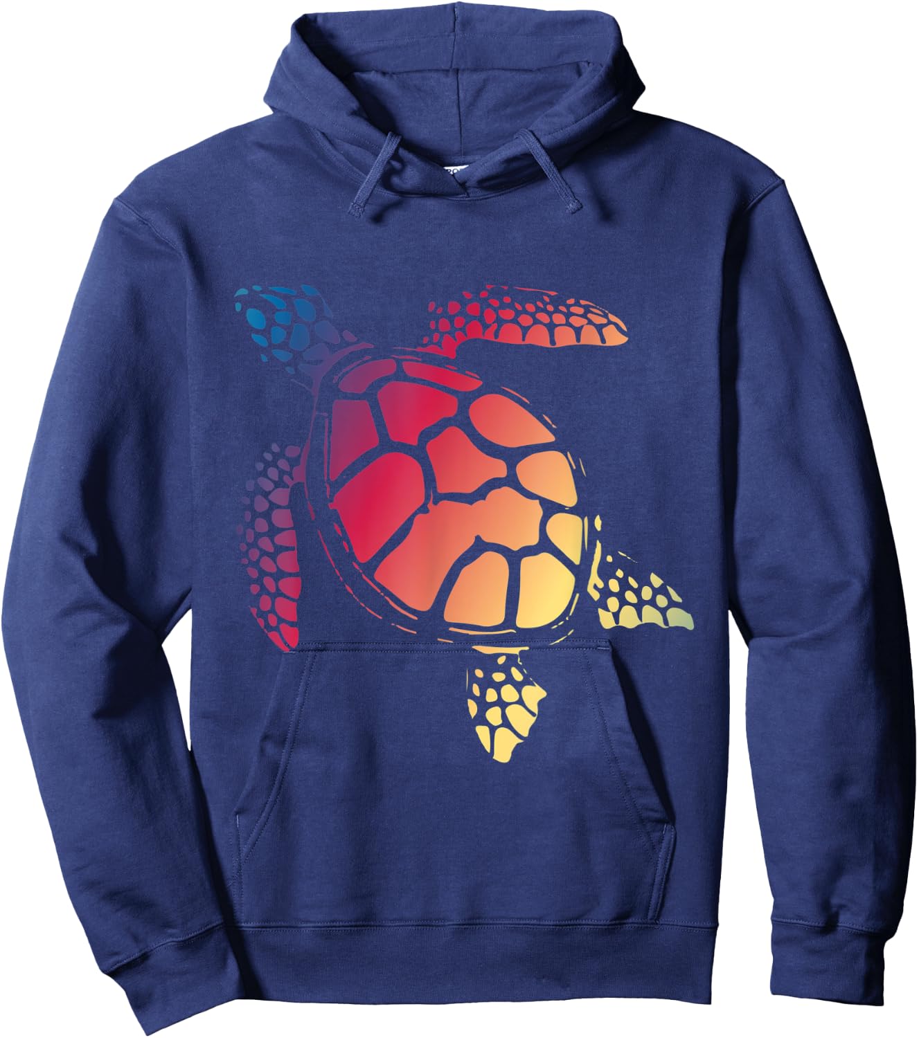 Turtle Art Colorful Sea Reptile Nature Gift Turtle Hoodie - Hoodie | Navy