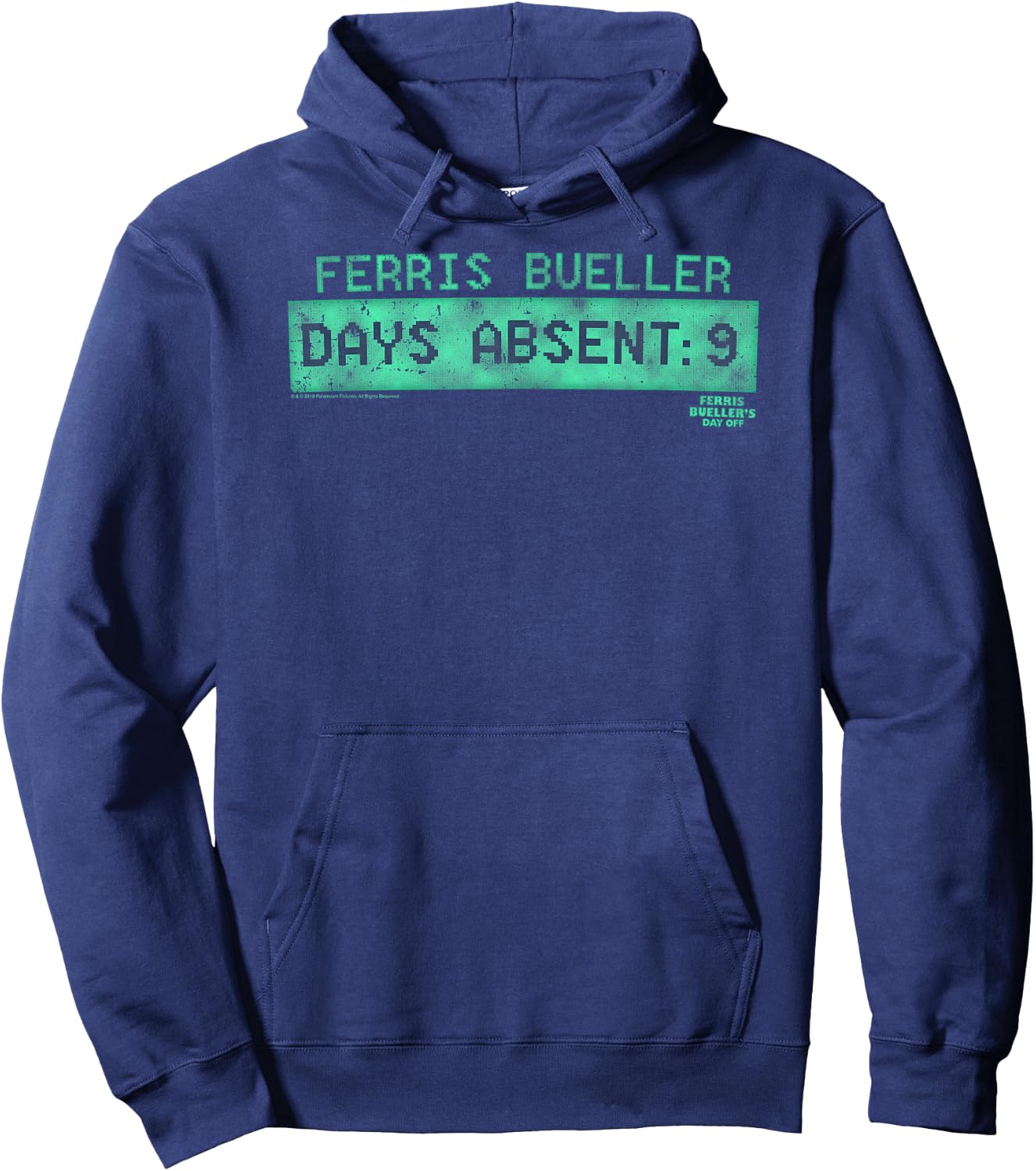 Ferris Bueller's Day Off Days Absent: 9 Funny Movie Hoodie - Hoodie | Navy