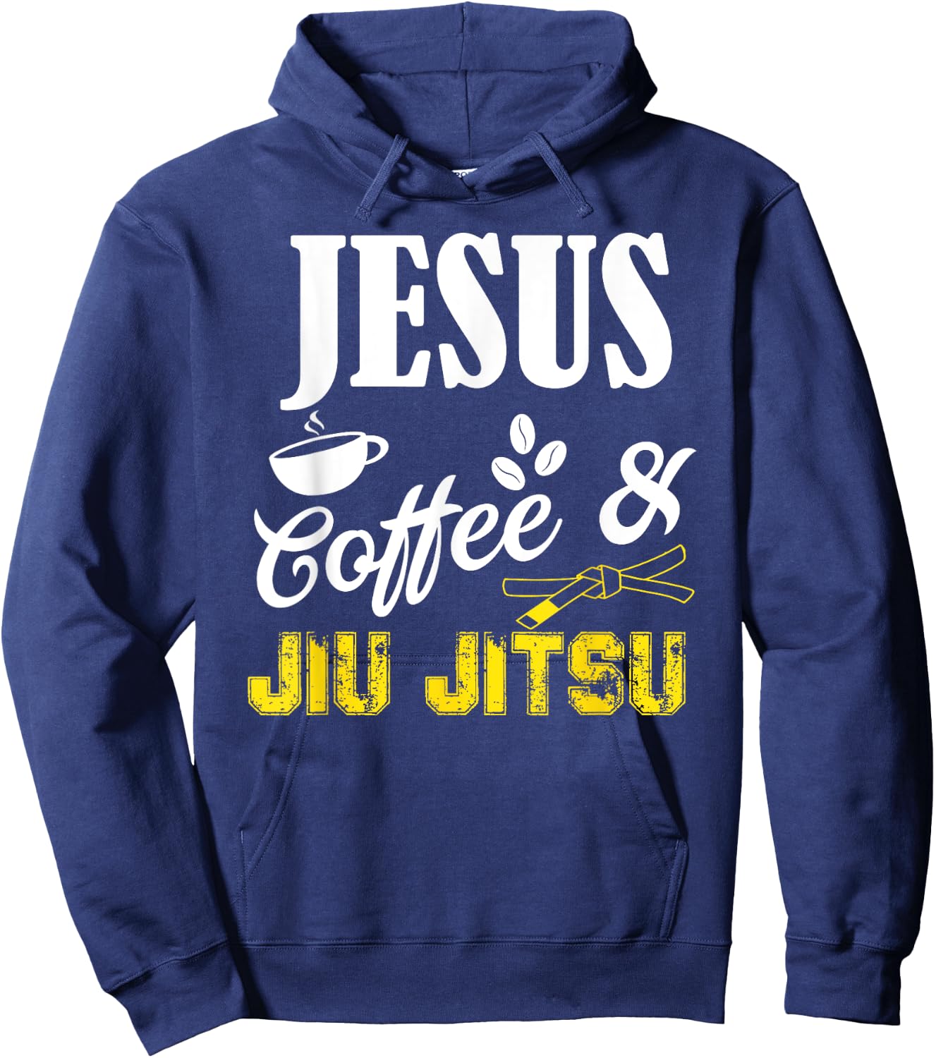 Jesus Coffee and Jiu Jitsu Shirt Brazilian JiuJitsu BJJ Gift Hoodie - Hoodie | Navy