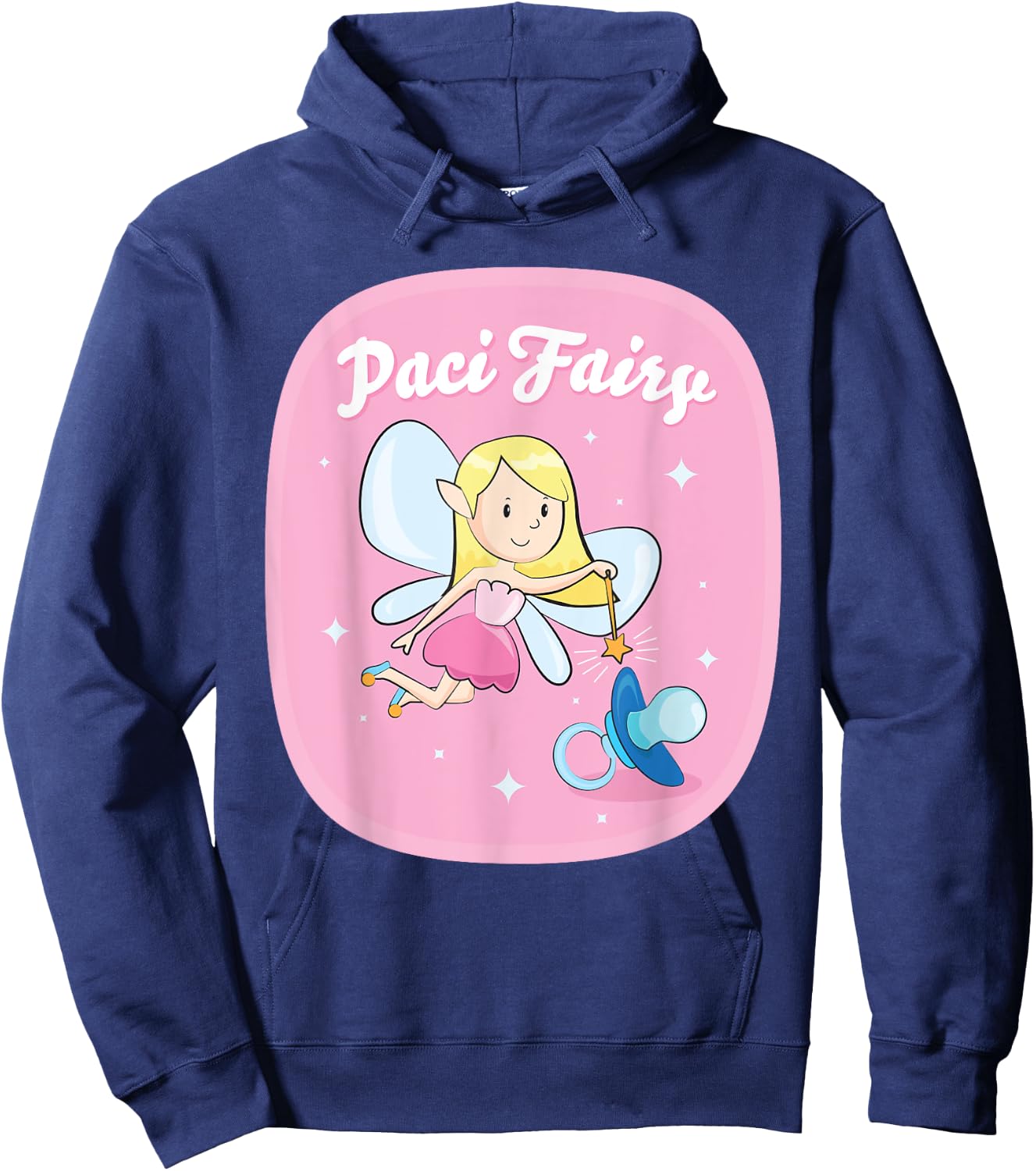 Pacifier Fairy for Girls: Cute Paci Fairy Illustration Hoodie - Hoodie | Navy