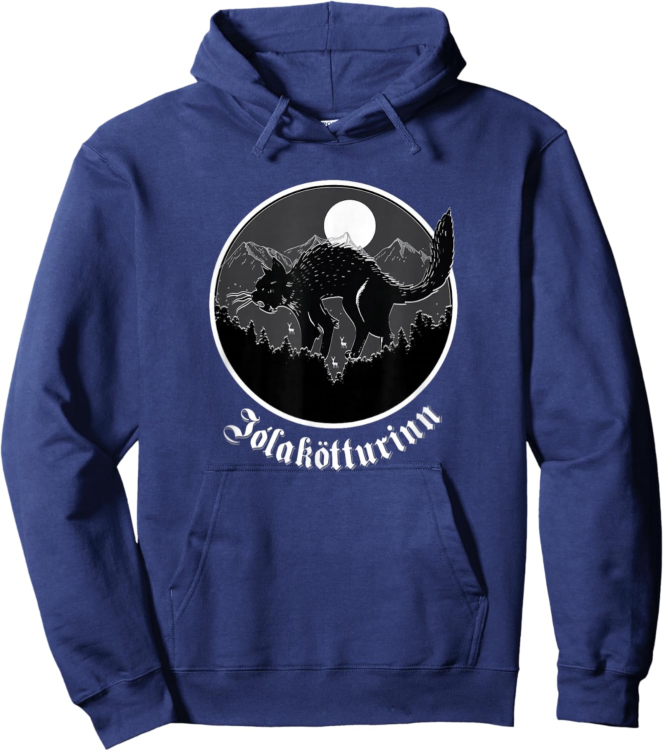 Yule Cat Jolakotturinn Icelandic Folklore Christmas Gift Hoodie - Hoodie | Navy