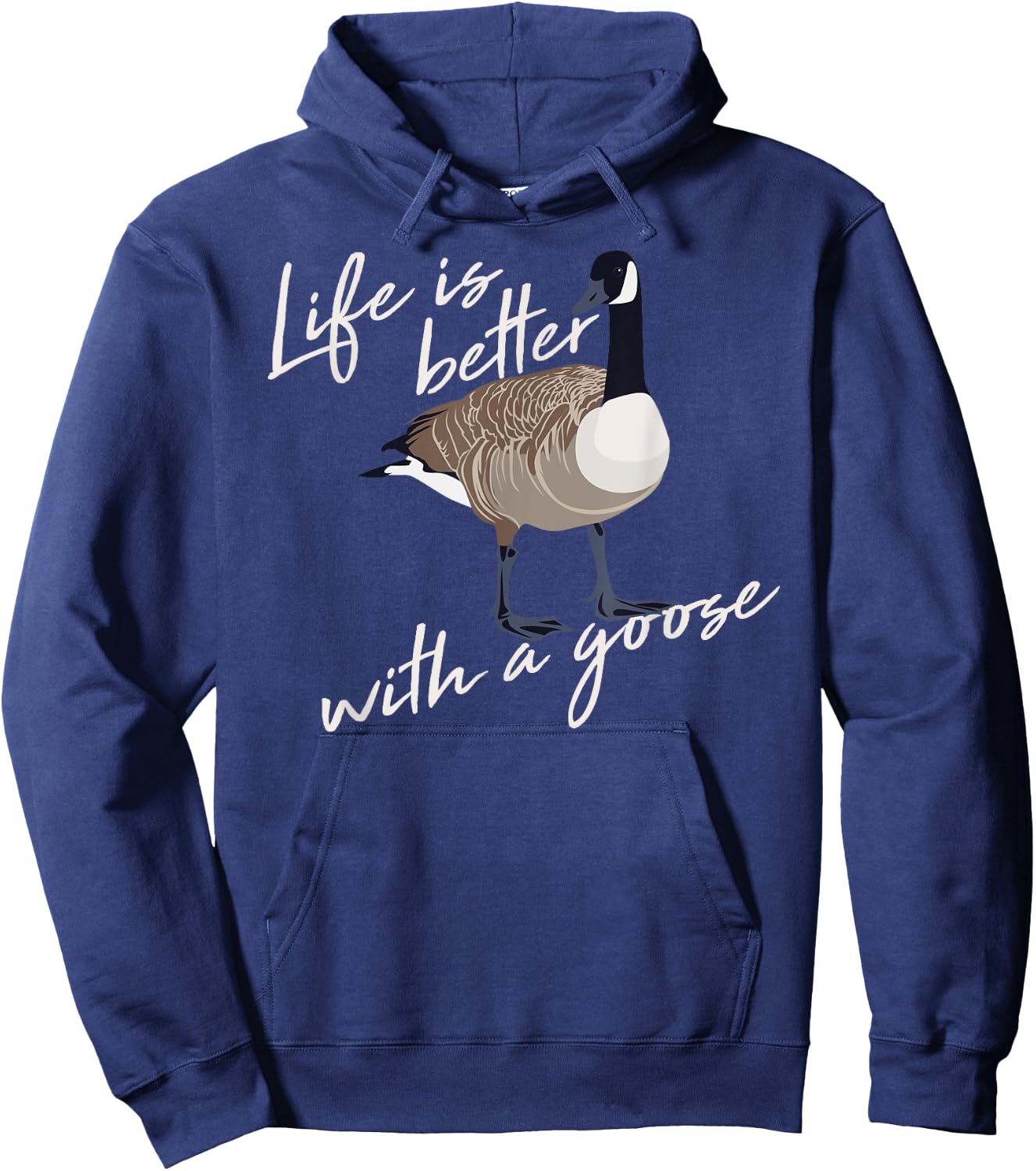 Canadian Goose Life is Better Funny Cute Hunter Gift Hoodie - Hoodie | Navy