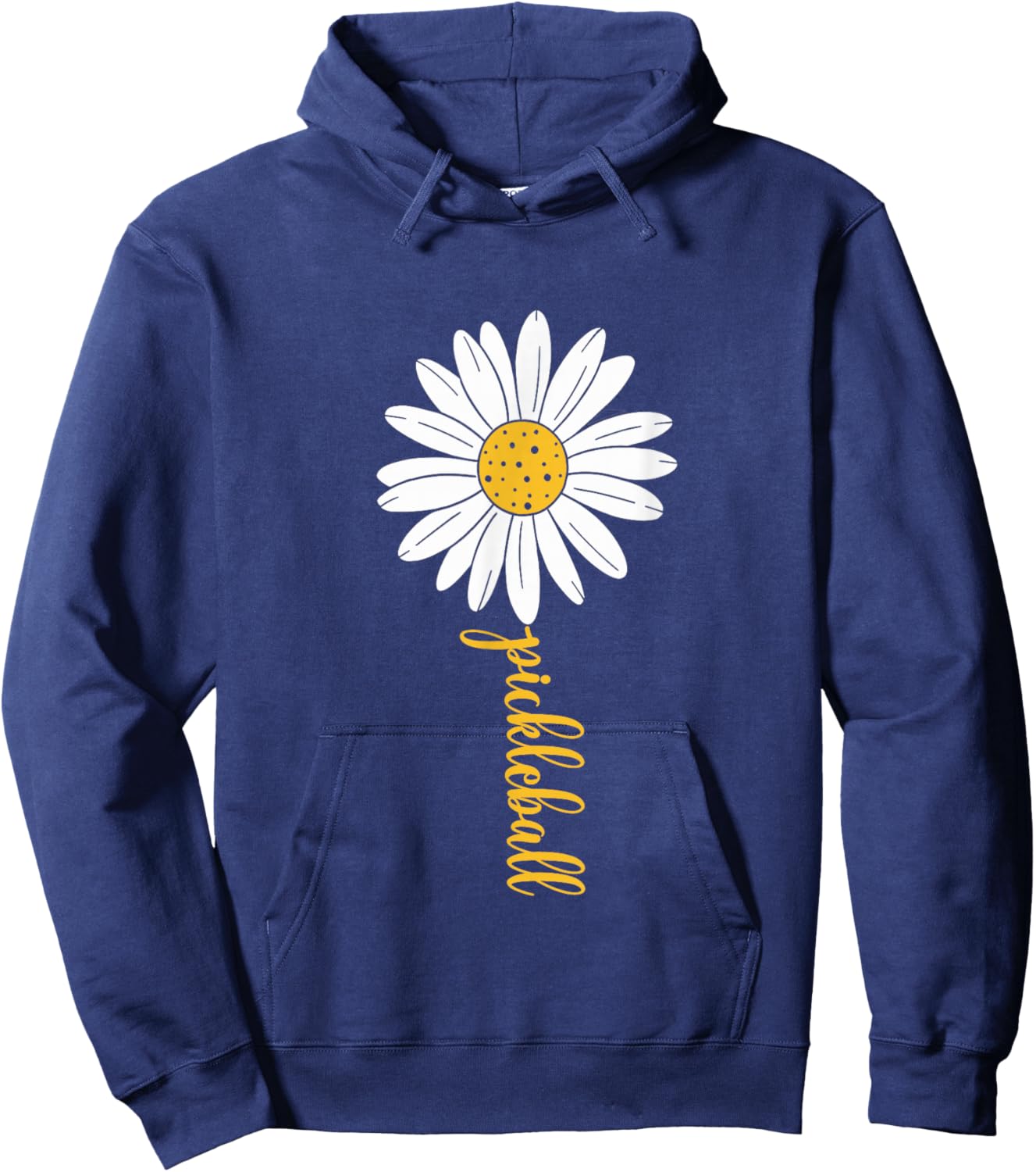 Pickleball Daisy Flower Pickleball Lover Hoodie - Hoodie | Navy