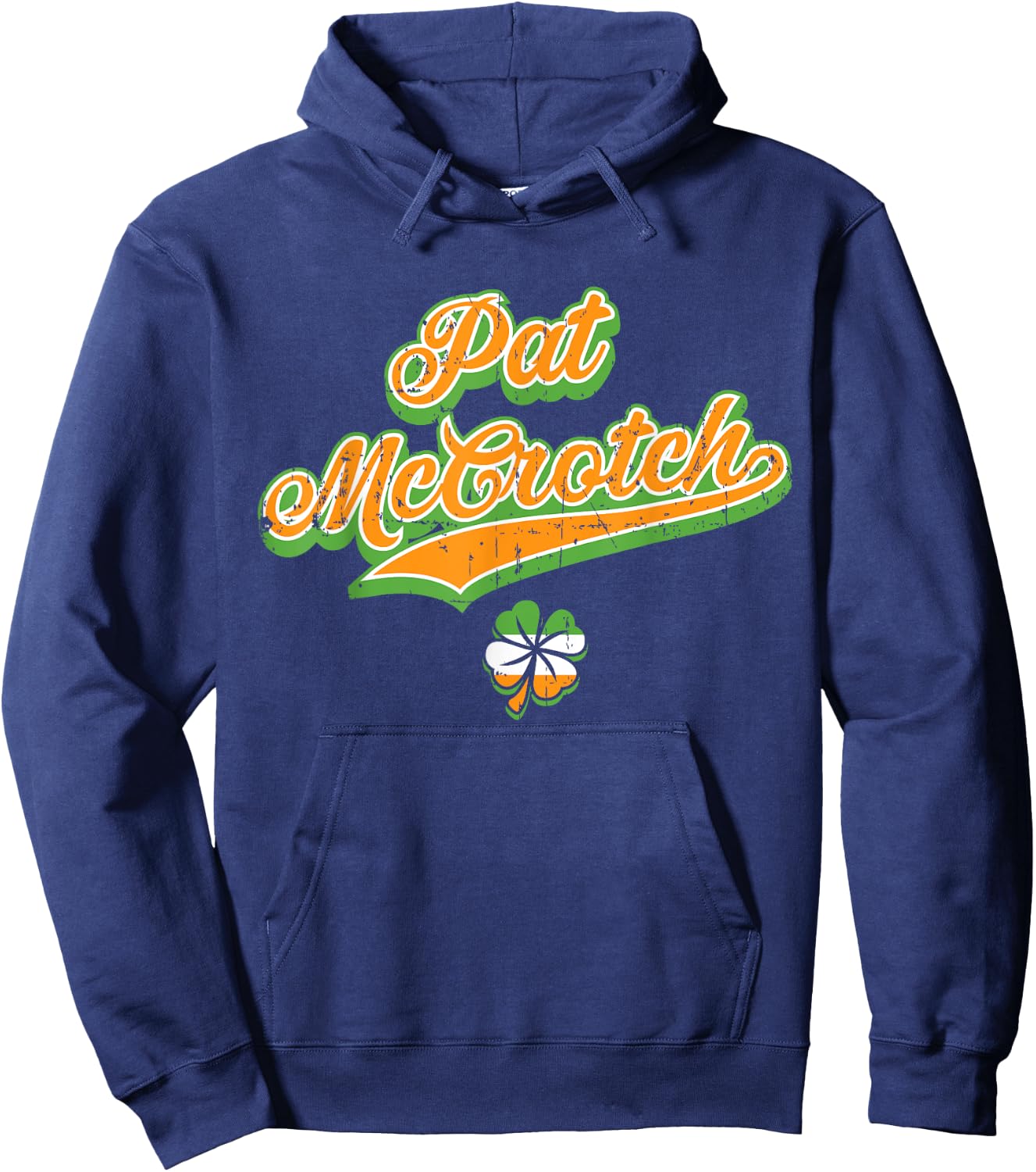 Pat McCrotch Funny Green St Patricks Day Beer Hoodie - Hoodie | Navy