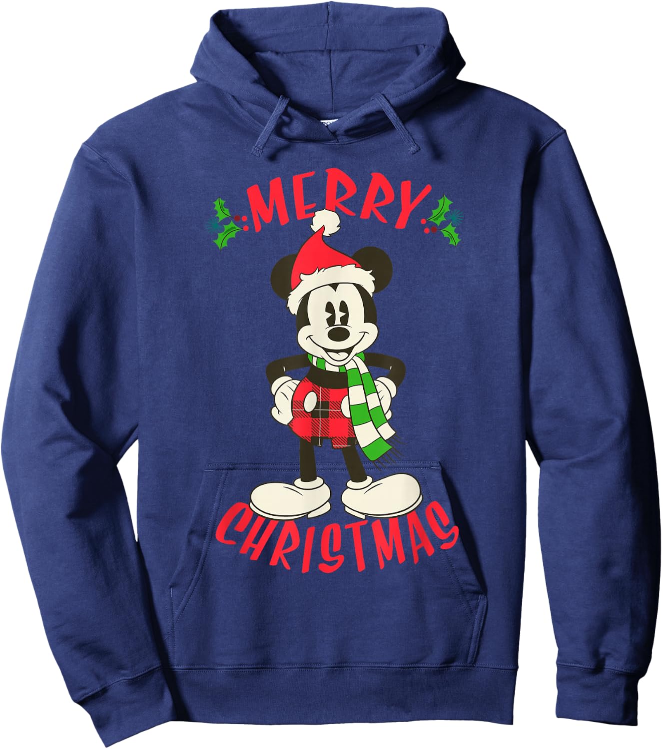 Disney Vintage Mickey Mouse Christmas Holiday Hoodie - Hoodie | Navy