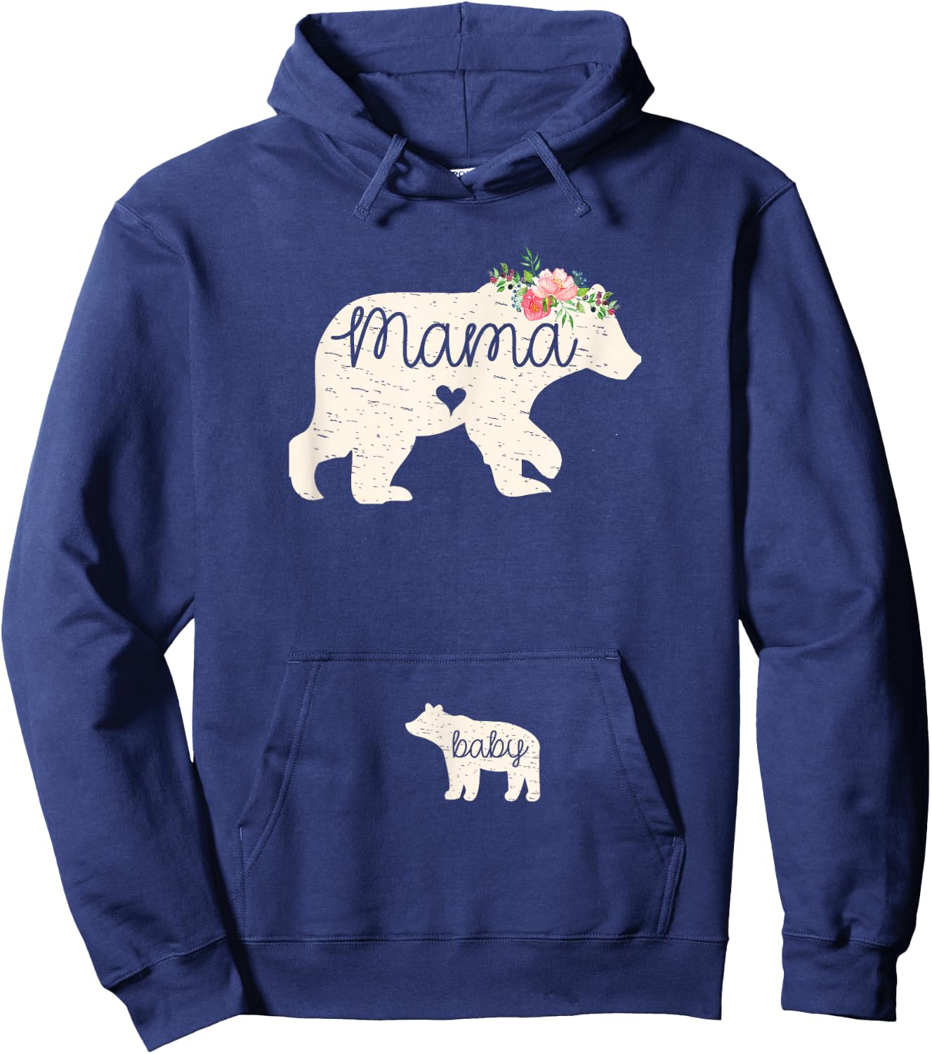 Mama & Baby Bear Cute Pregnancy Announcement Mom To Be Gift Hoodie - Hoodie | Navy